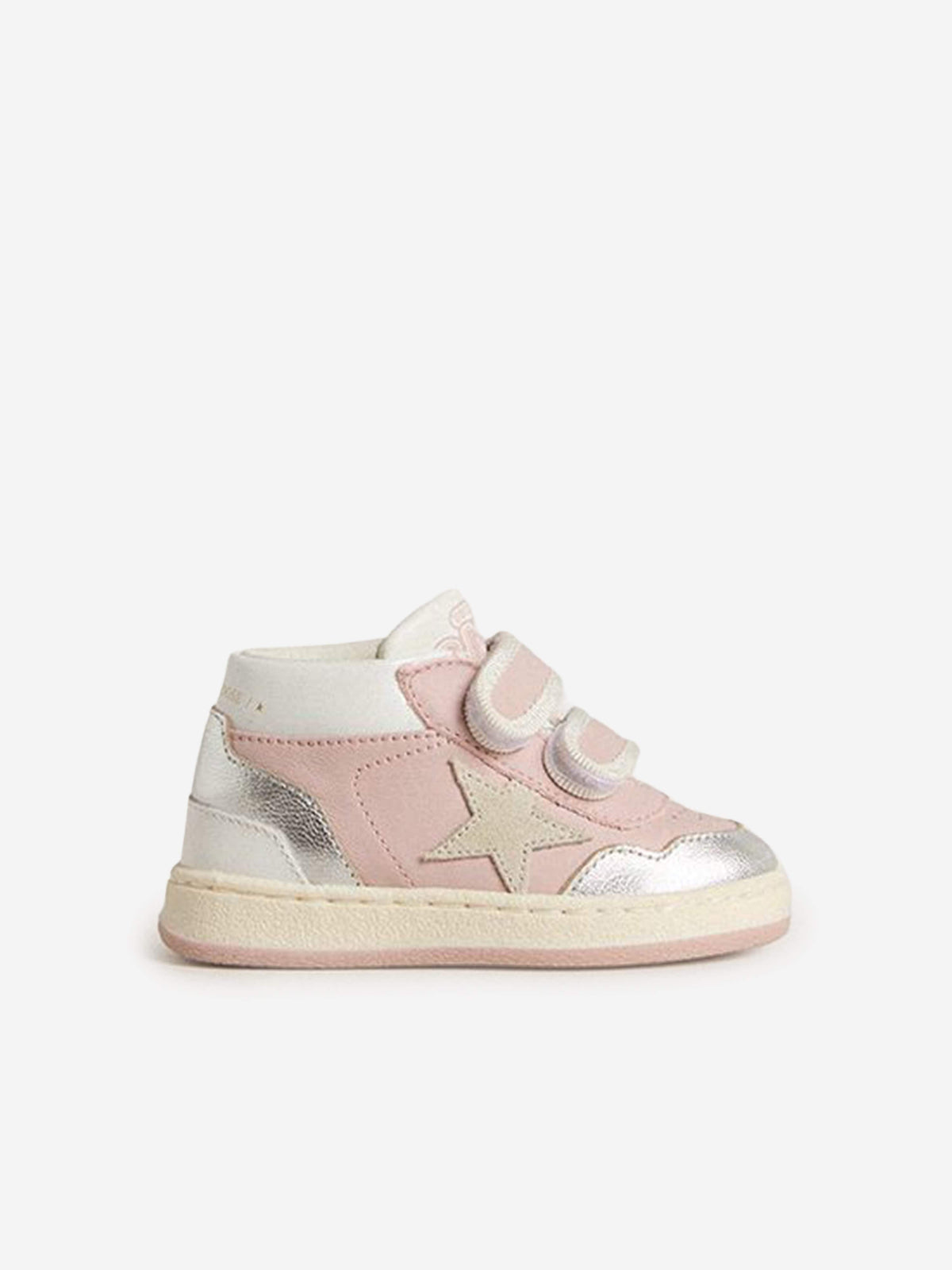 Golden Goose Girls Leather and Suede Star June Basket Trainers in Pink ...
