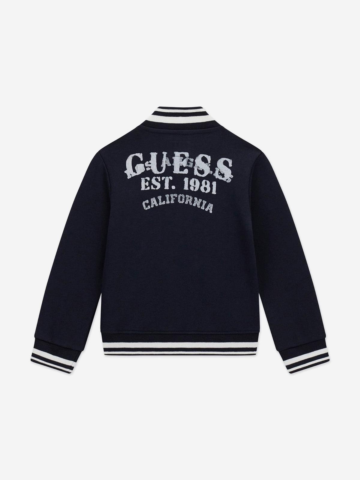 Guess Boys Fleece Bomber Jacket in Navy | Childsplay Clothing