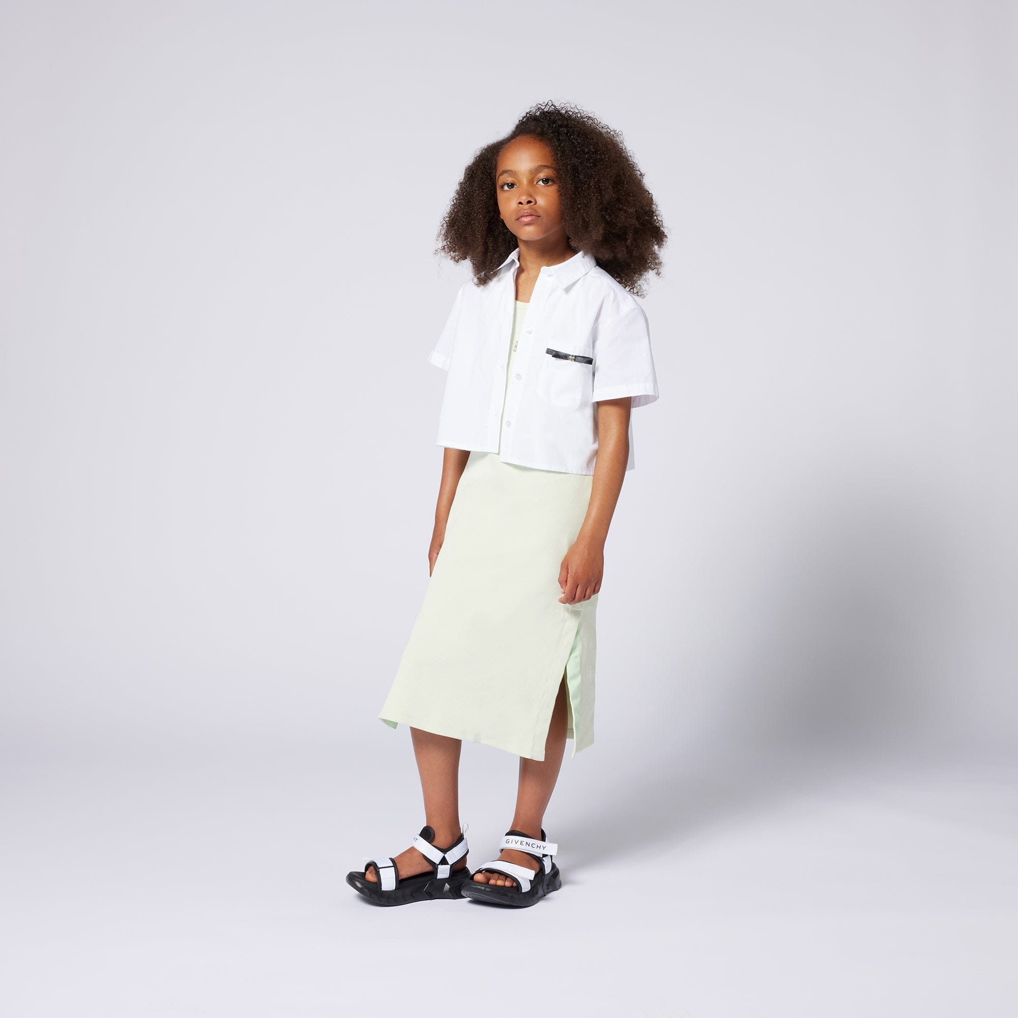 Givenchy Kids | Green dress for Girl with logo