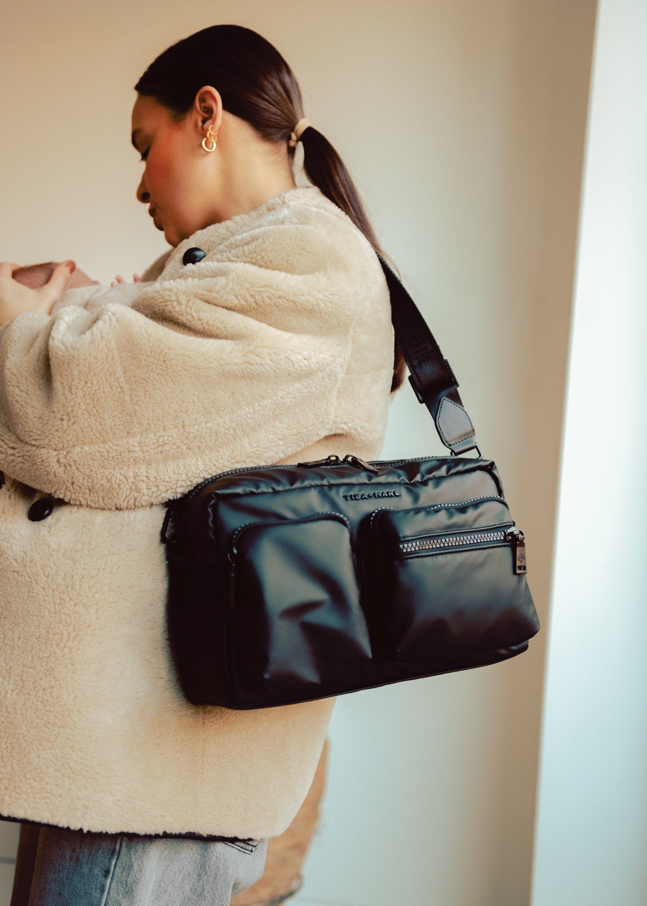 Tiba + Marl Baby Axel Buggy Organiser / Changing Bag in Black