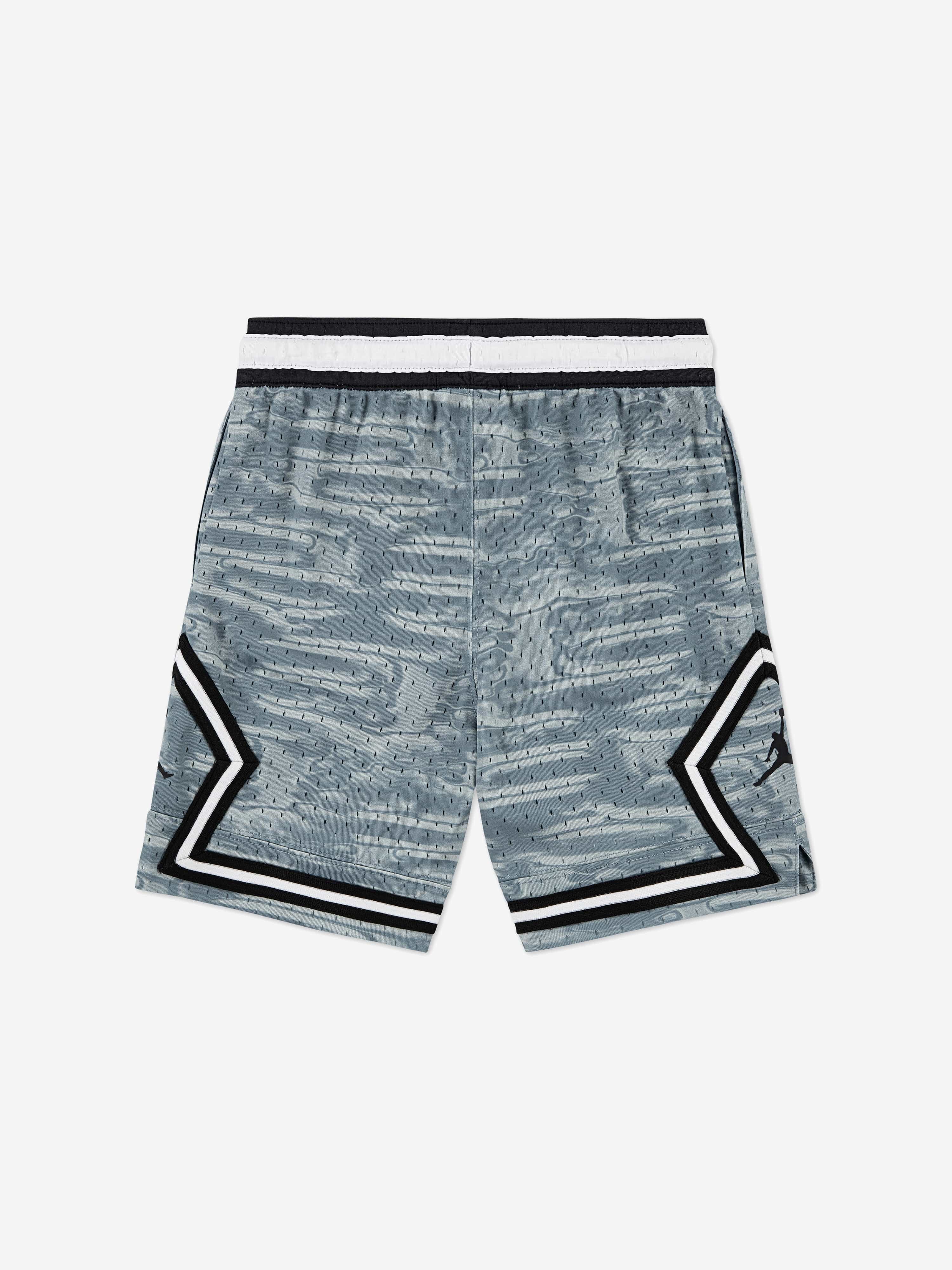 Jordan Boys MJ Sports AOP Diamond Shorts in Grey | Childsplay Clothing