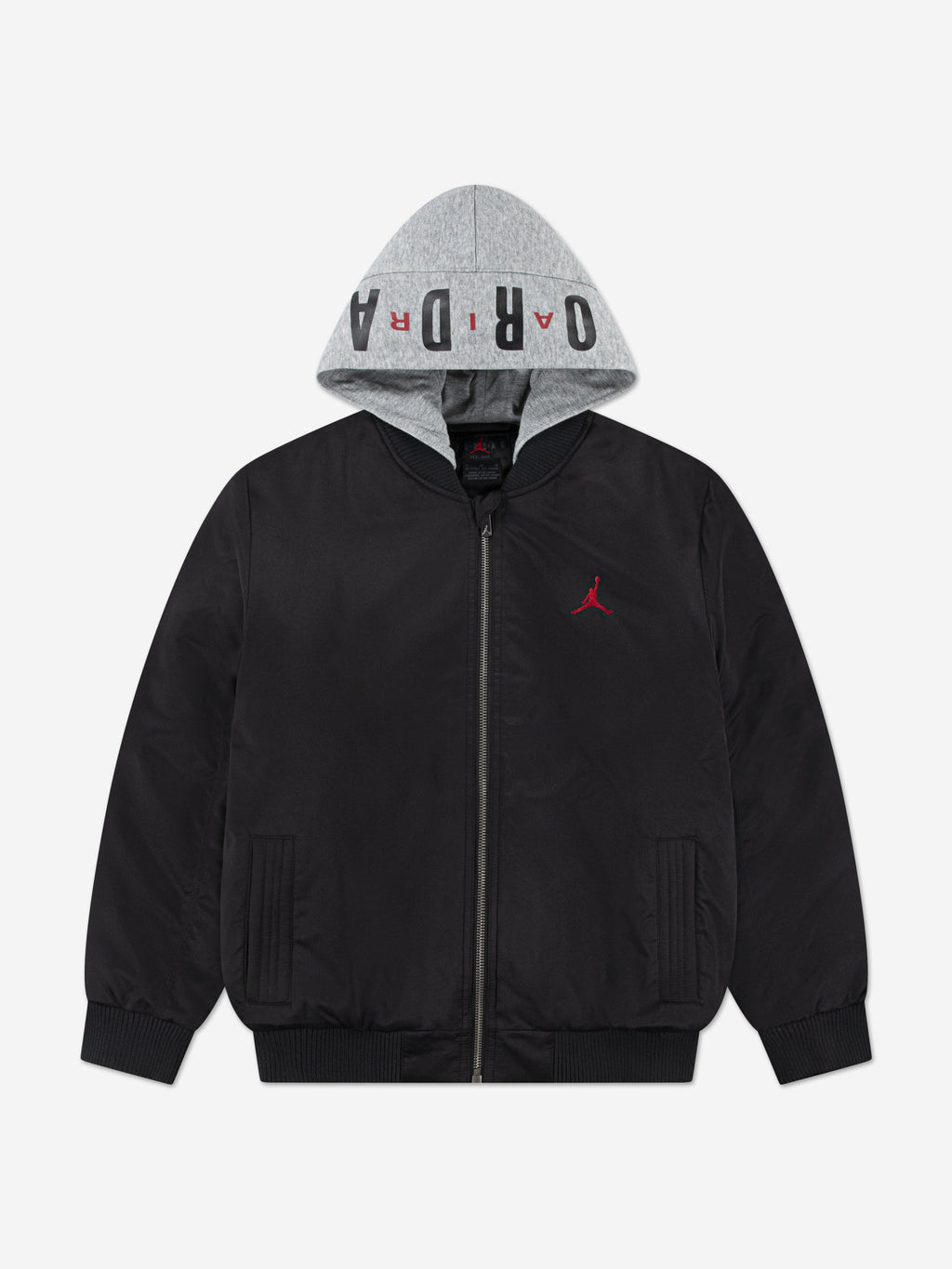 Jordan Kids Big Logo Hooded Bomber Jacket in Black