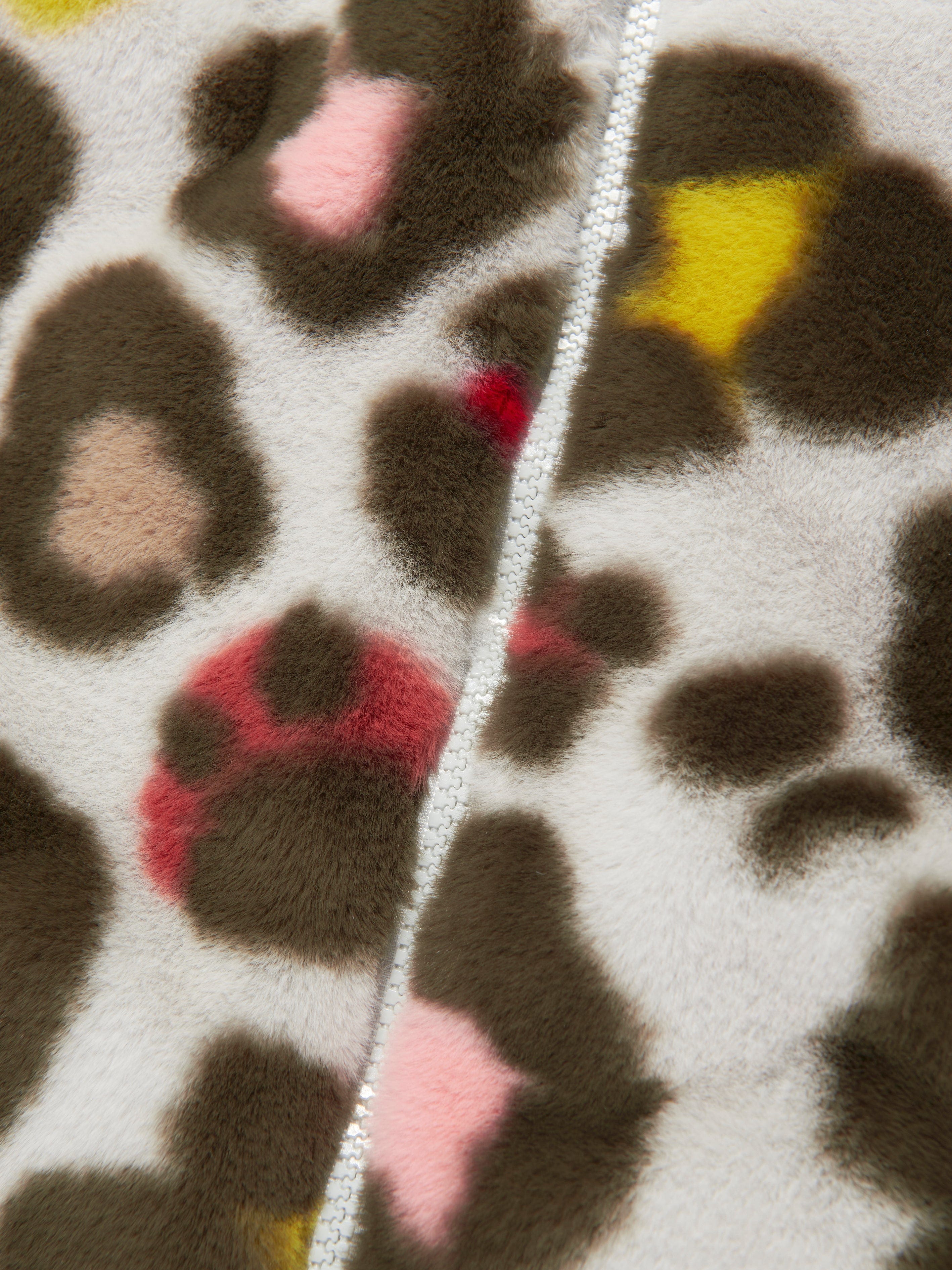 KENZO Girls Faux Fur Coat in Multicolour