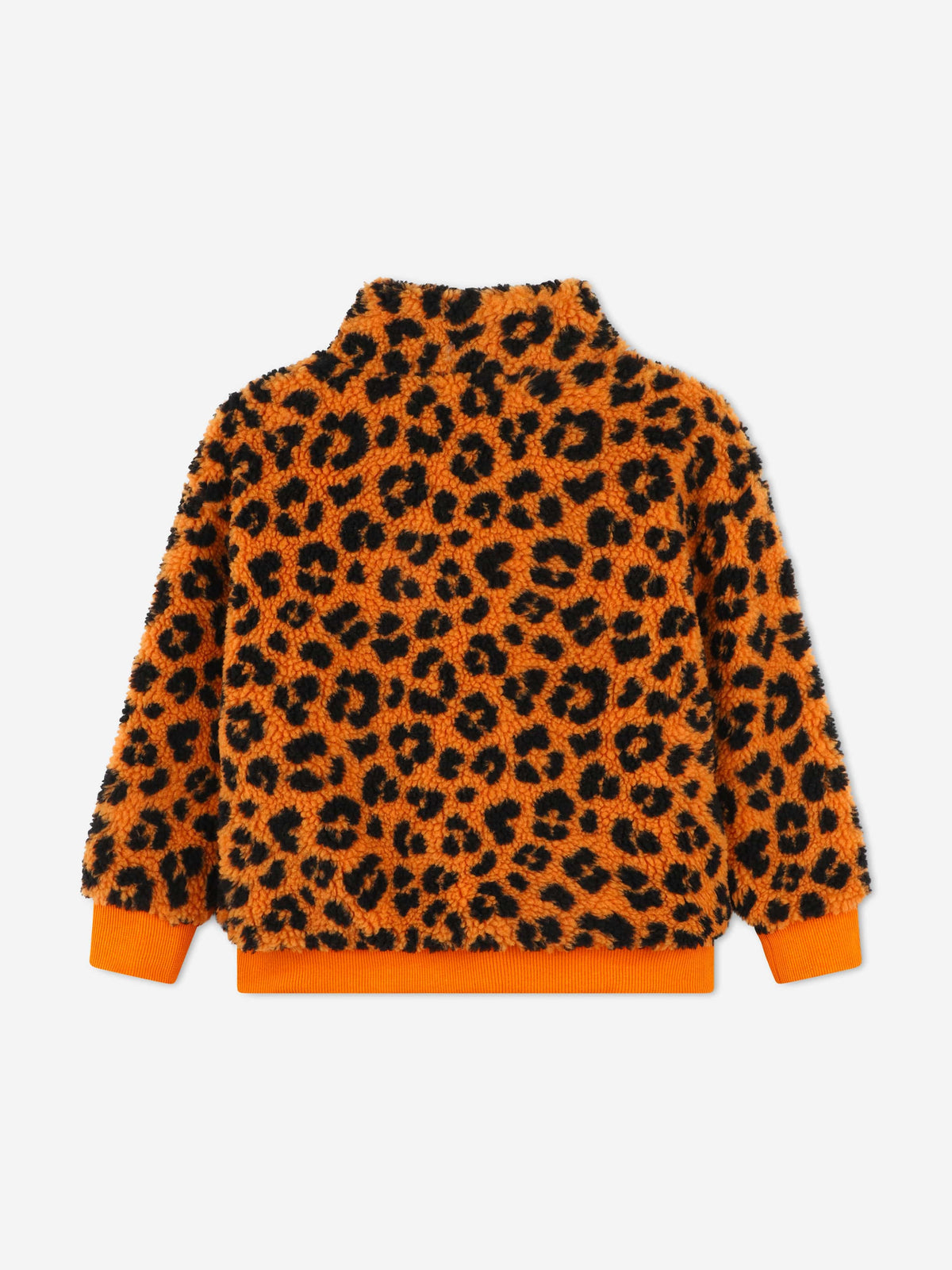 KENZO Kids Leopard Half Zip Sweatshirt in Orange | Childsplay Clothing
