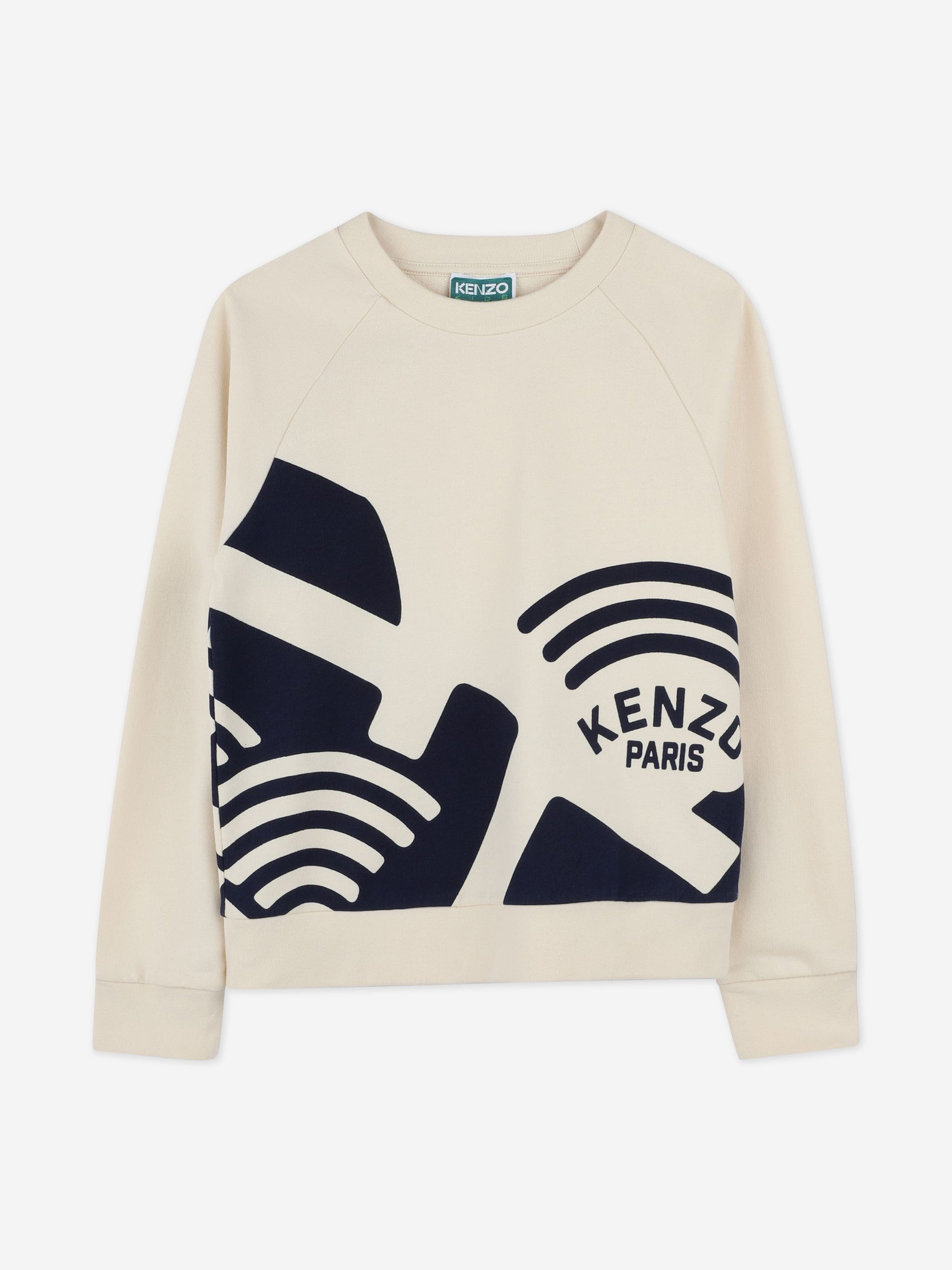 Kenzo Kids Kenzo Beige Sweatshirt KENZO KIDS Beige Cotton Jersey