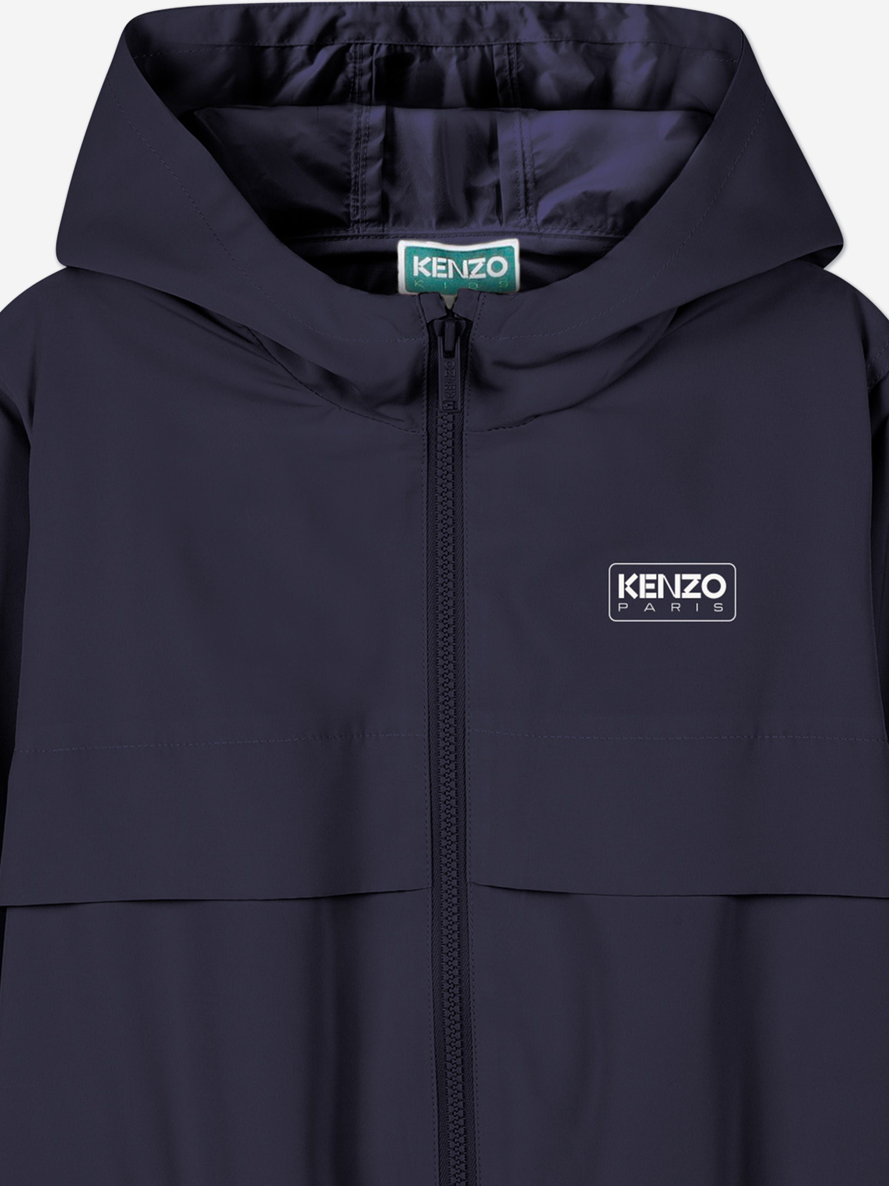 KENZO Kids Hooded Windbreaker in Navy | Childsplay Clothing