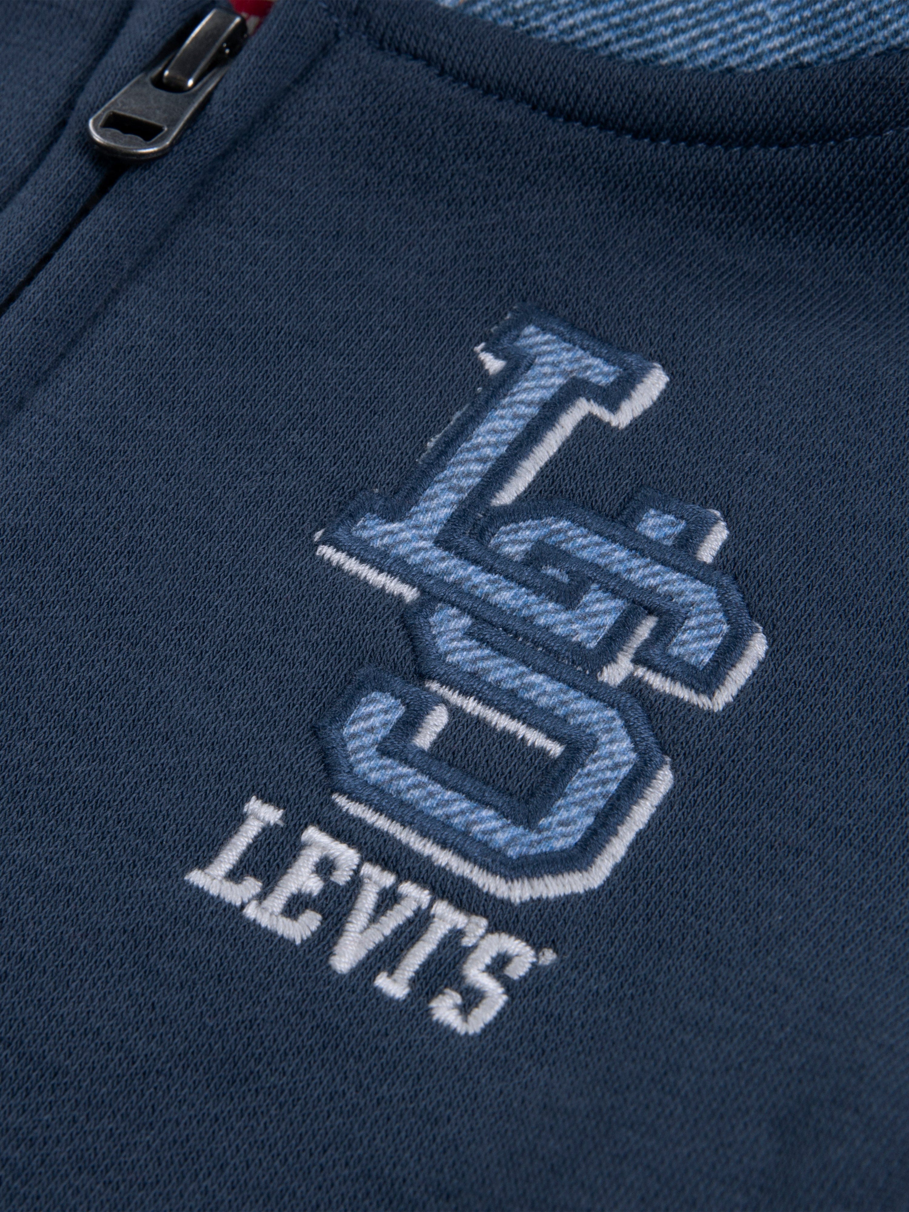 Levi's Baby Boys Knit Denim Zip Up Top in Navy | Childsplay Clothing