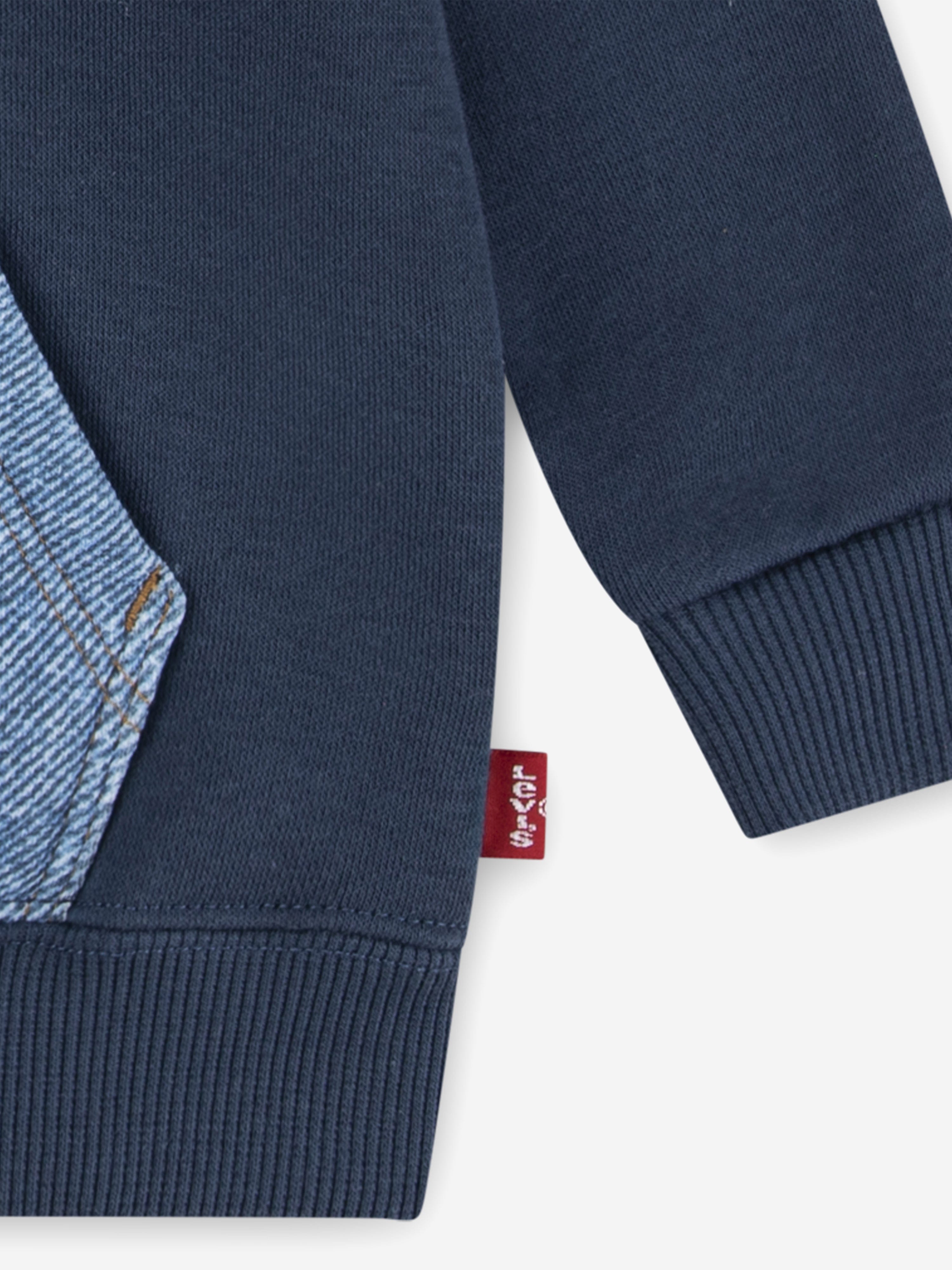 Levi's Baby Boys Knit Denim Zip Up Top in Navy | Childsplay Clothing