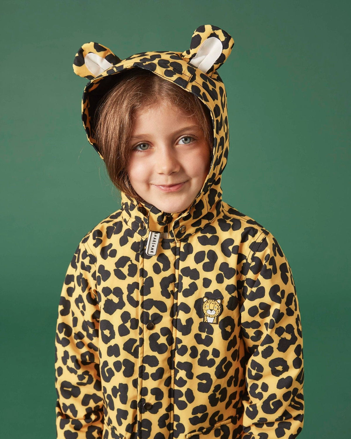 Roarsome Kids Dash The Leopard Raincoat in Yellow | Childsplay 
