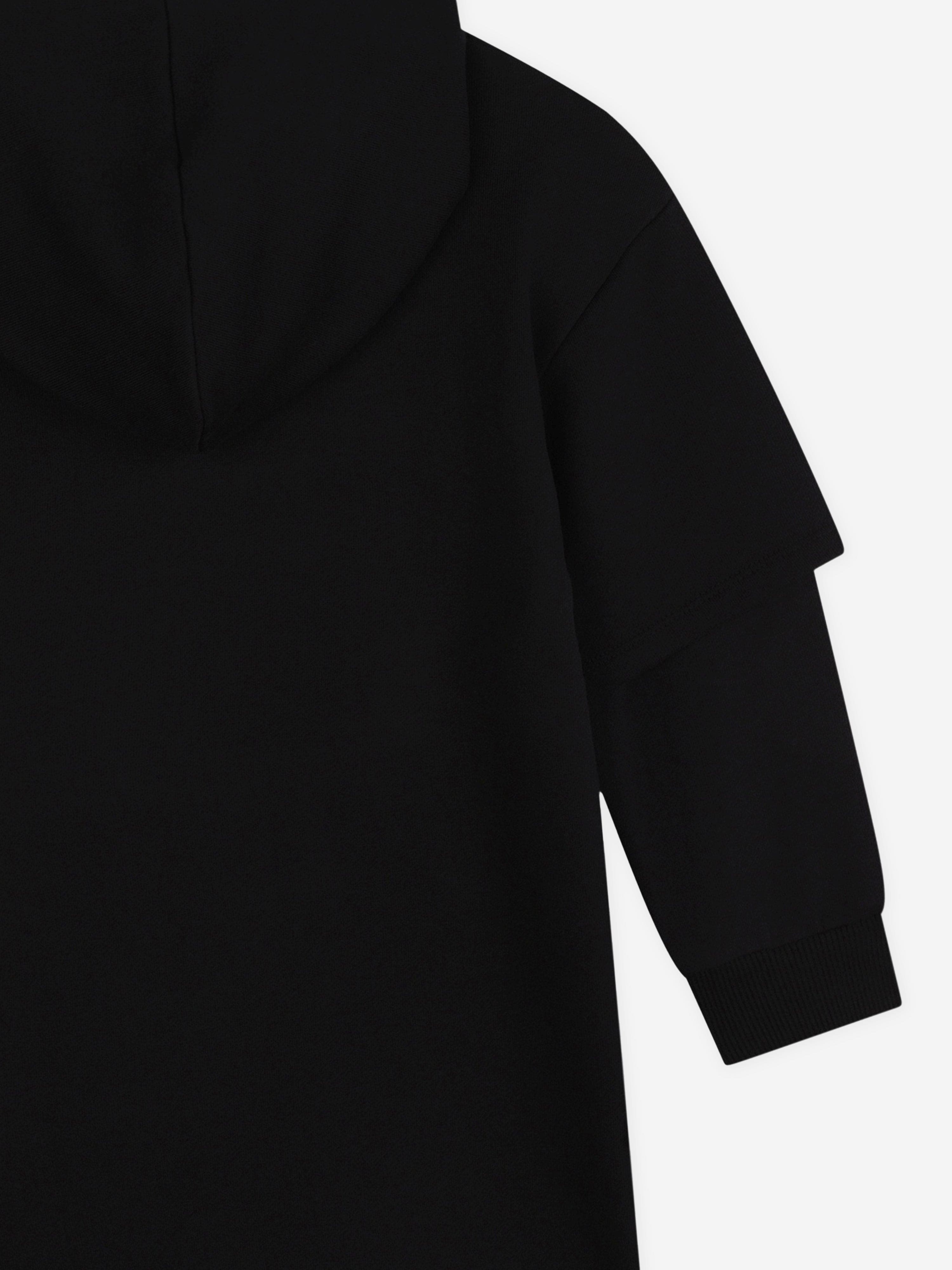 MARC JACOBS Girls Hooded Sweater Dress in Black | Childsplay Clothing