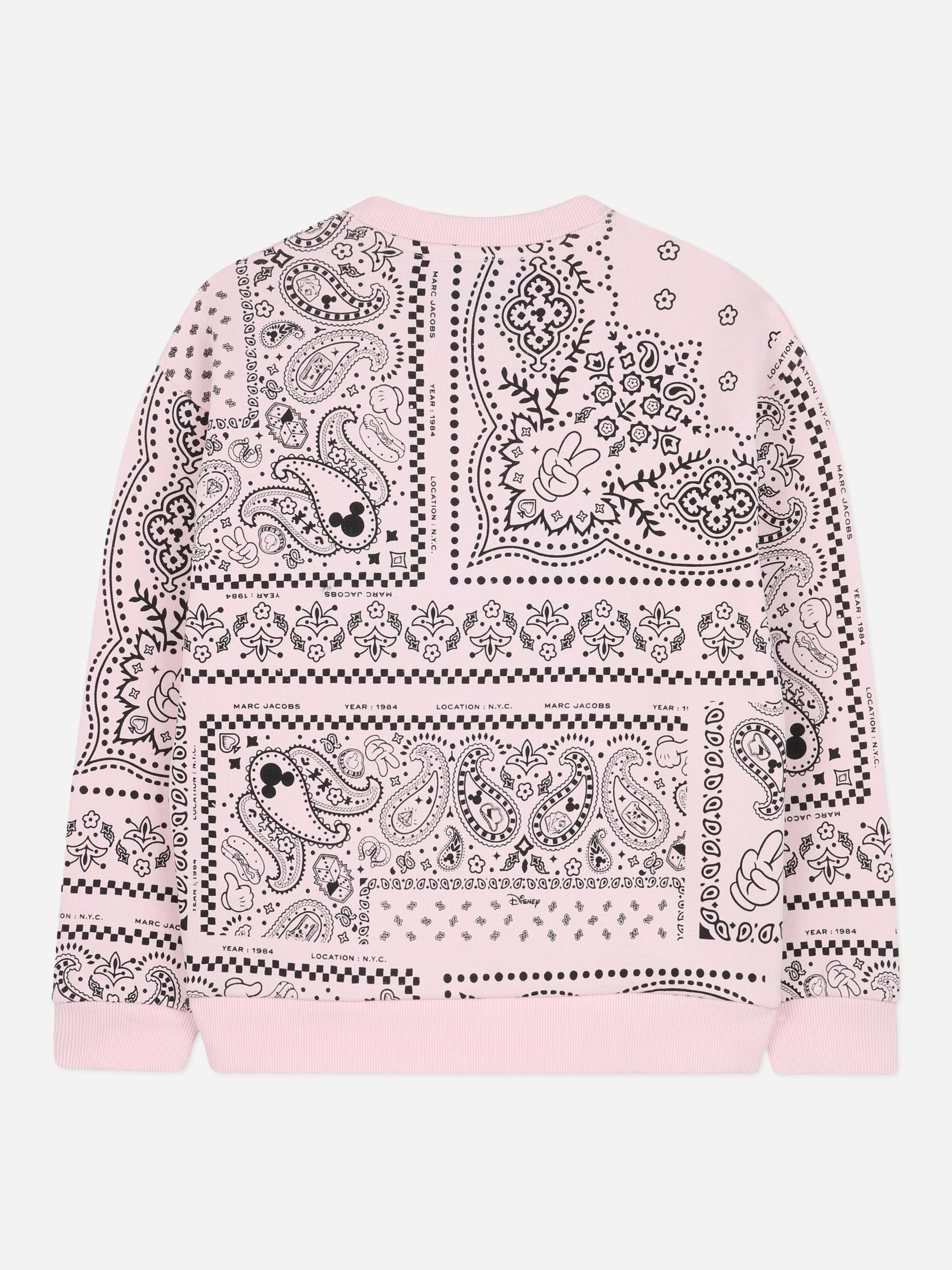 MARC JACOBS Girls Disney's Mickey Mouse Bandana Sweatahirt in Pink