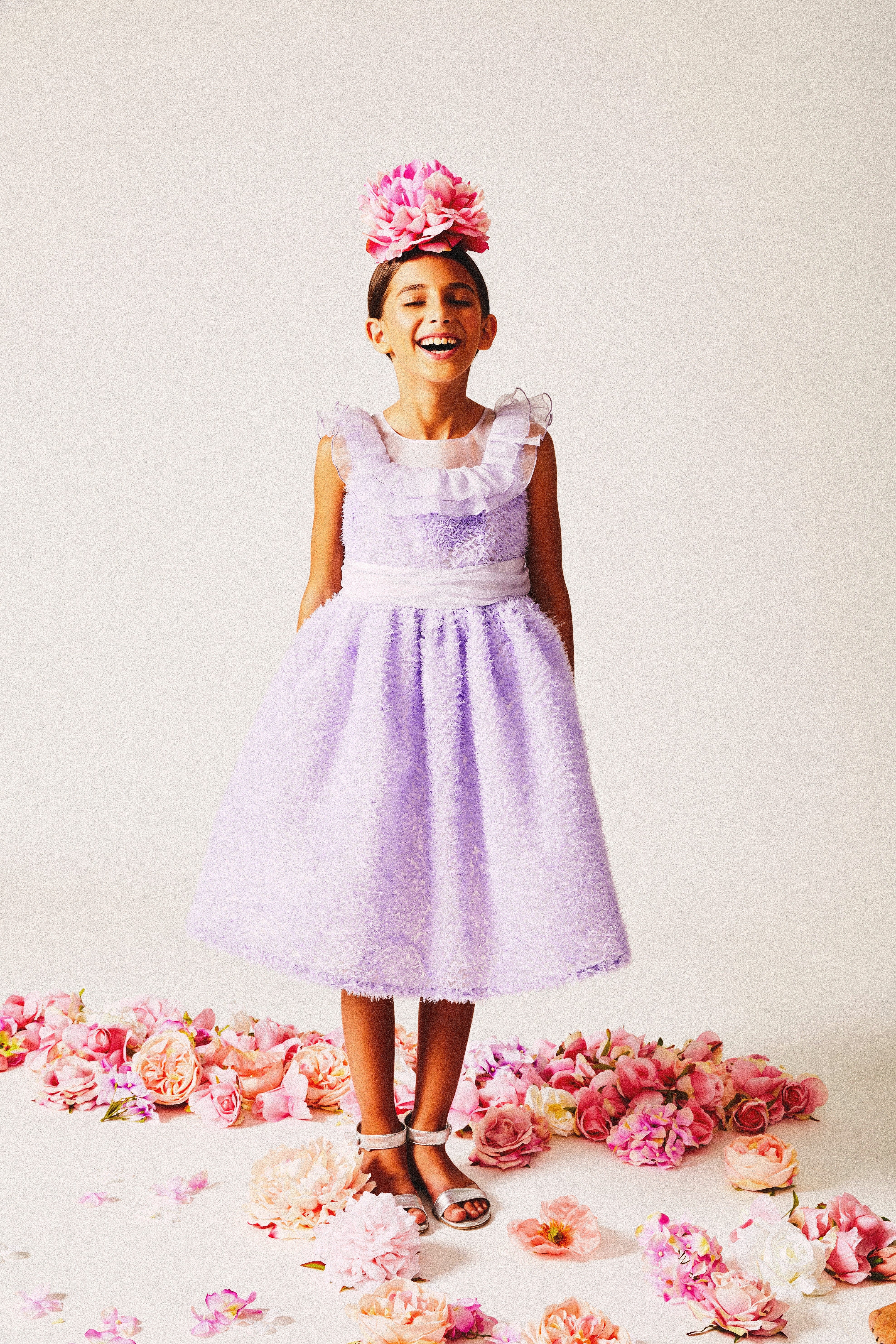 marchesa purple dress Marchesa Mini + Gymboree Ombre Rosette Tulle One Shoulder Dress