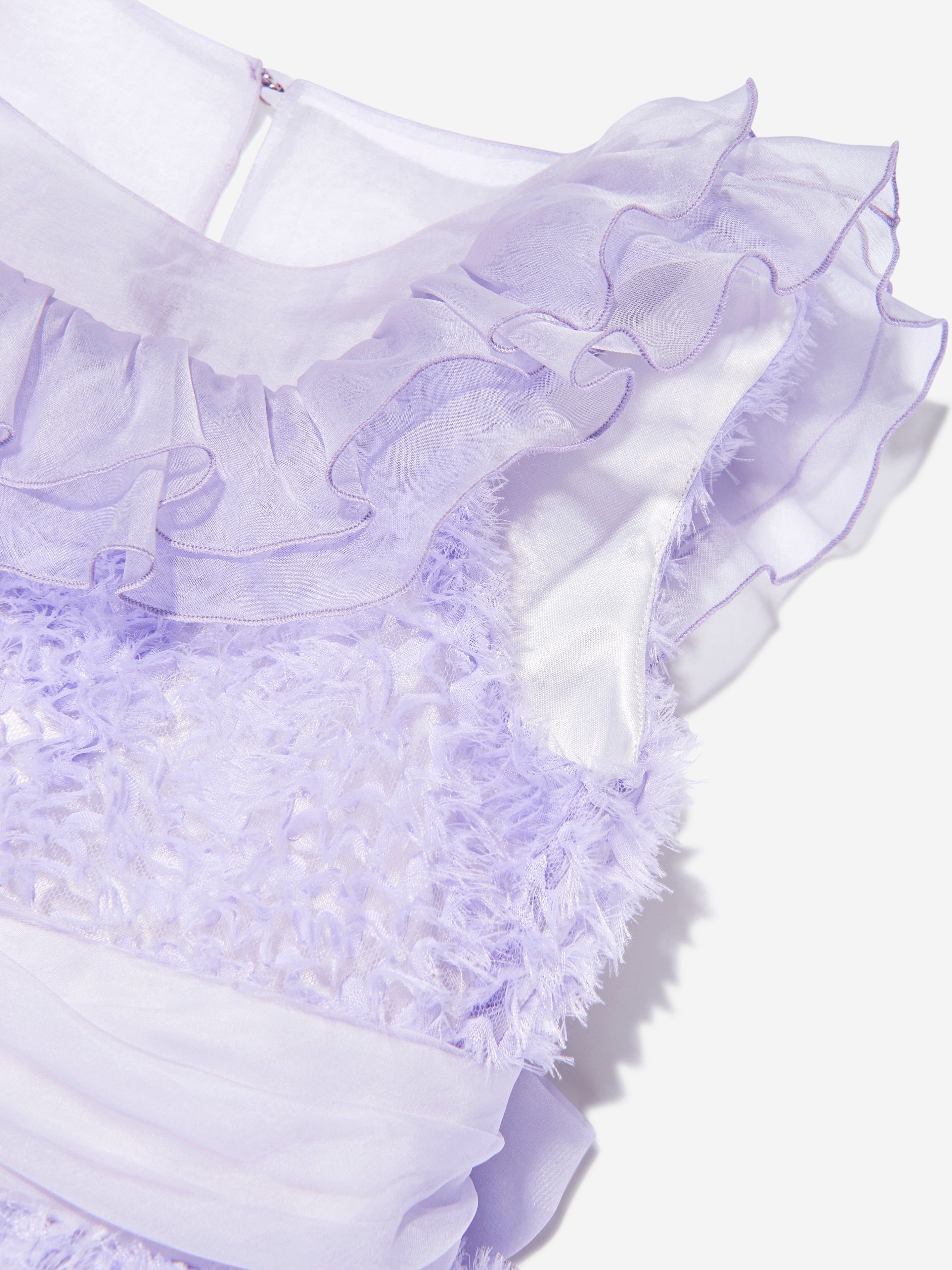 Marchesa Girls Silk Georgette Occasion Dress in Purple 10 Yrs