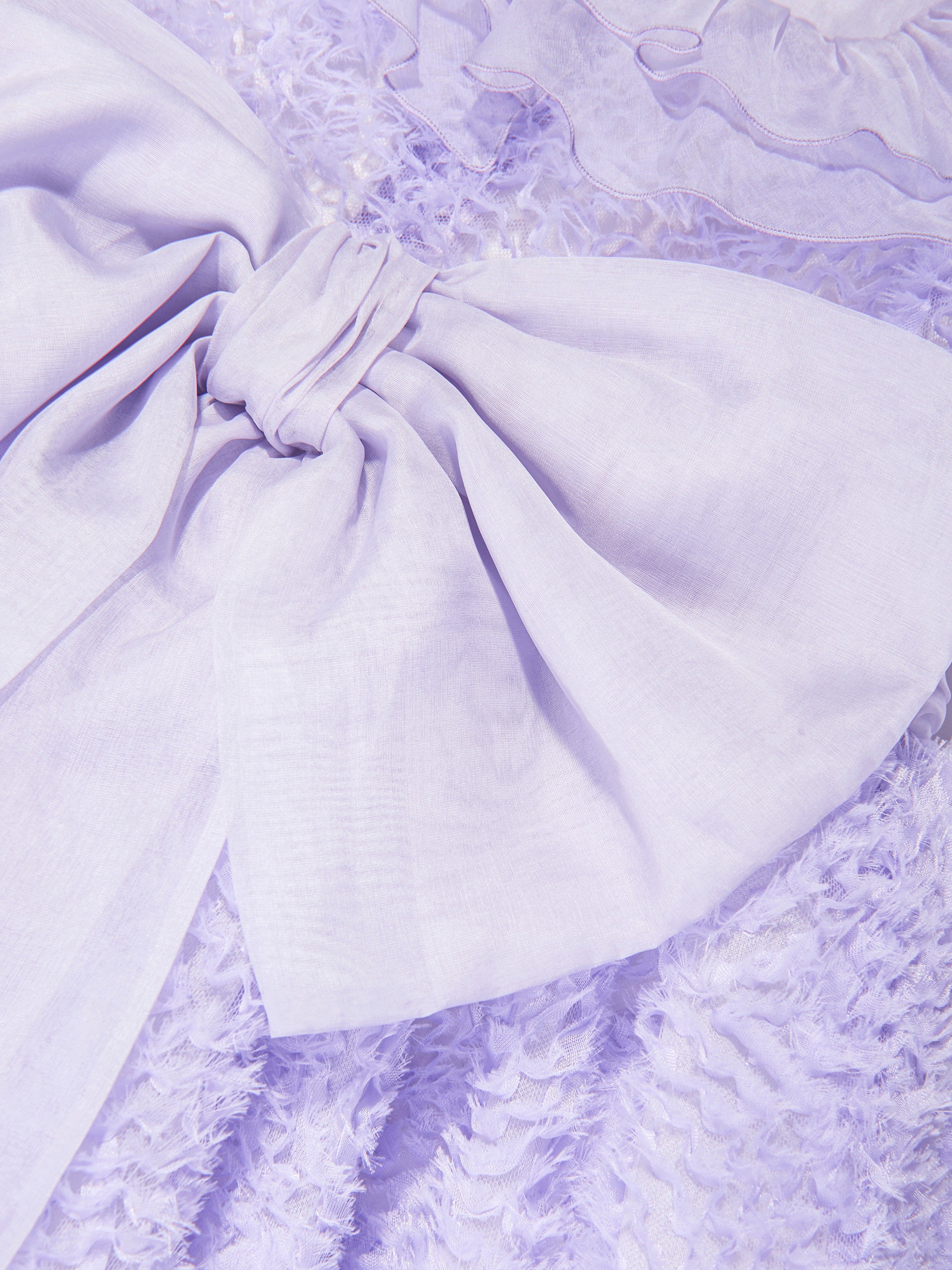 open lace back dress Fuzzy Purple Babydoll Sweater Dress (Small) main image 1
