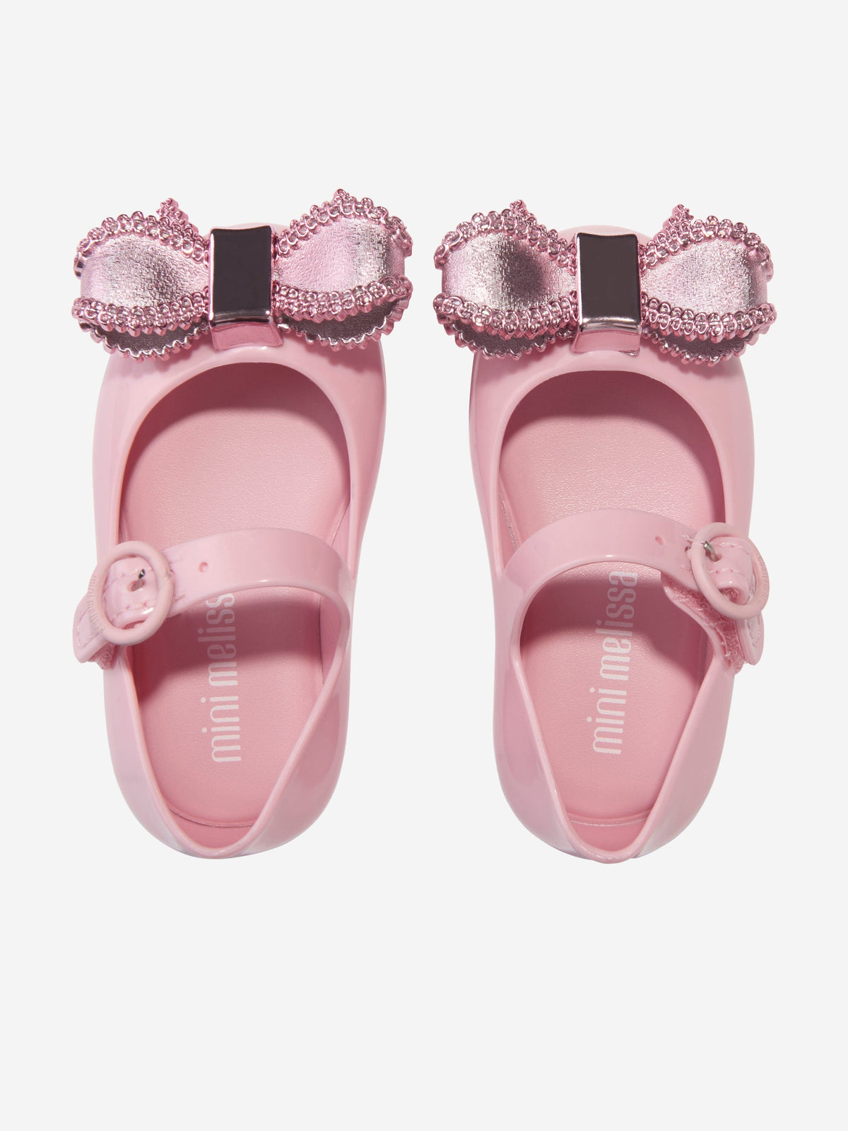 Mini Melissa Shoes – Shop Carly Mini Melissa Pink Kids Sandals with Bow display picture 1