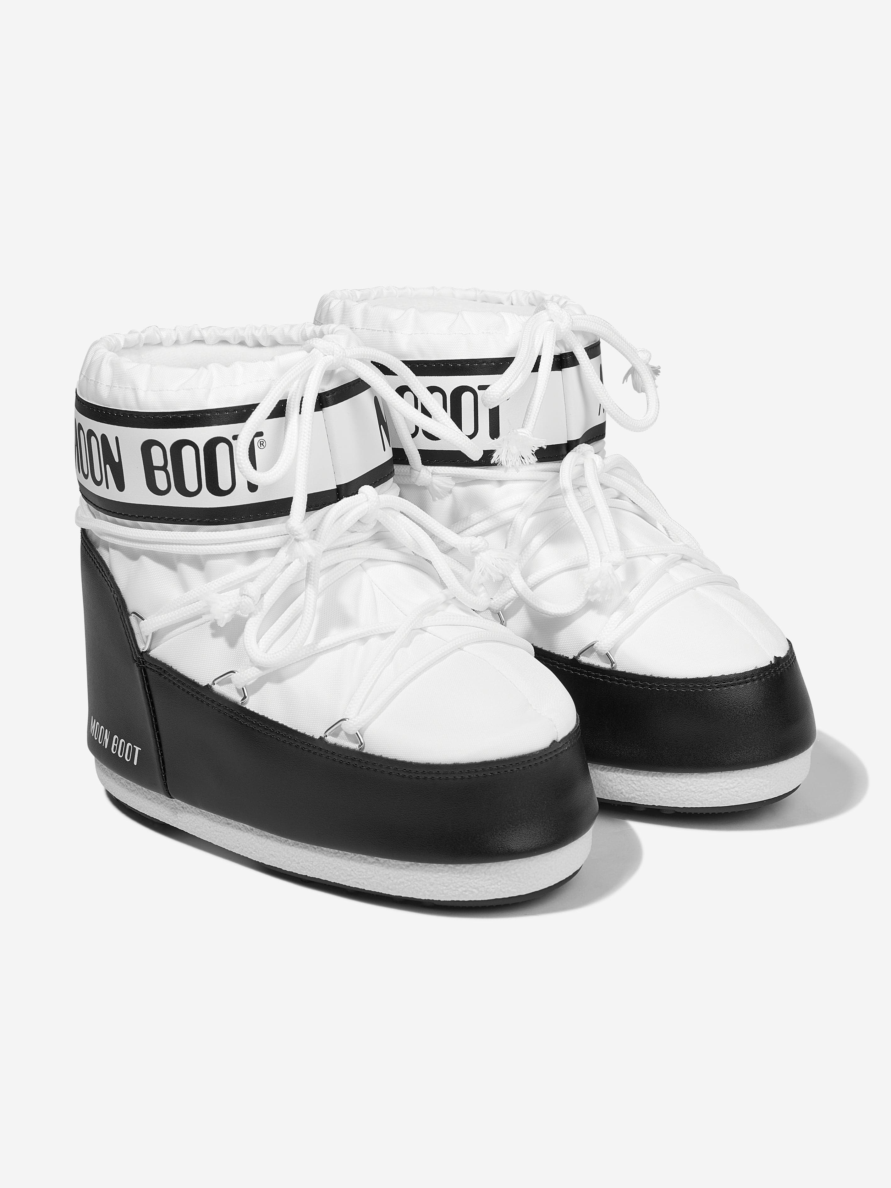 Moon Boot Moon Boot Kids Icon Low Nylon Snow Boots in White