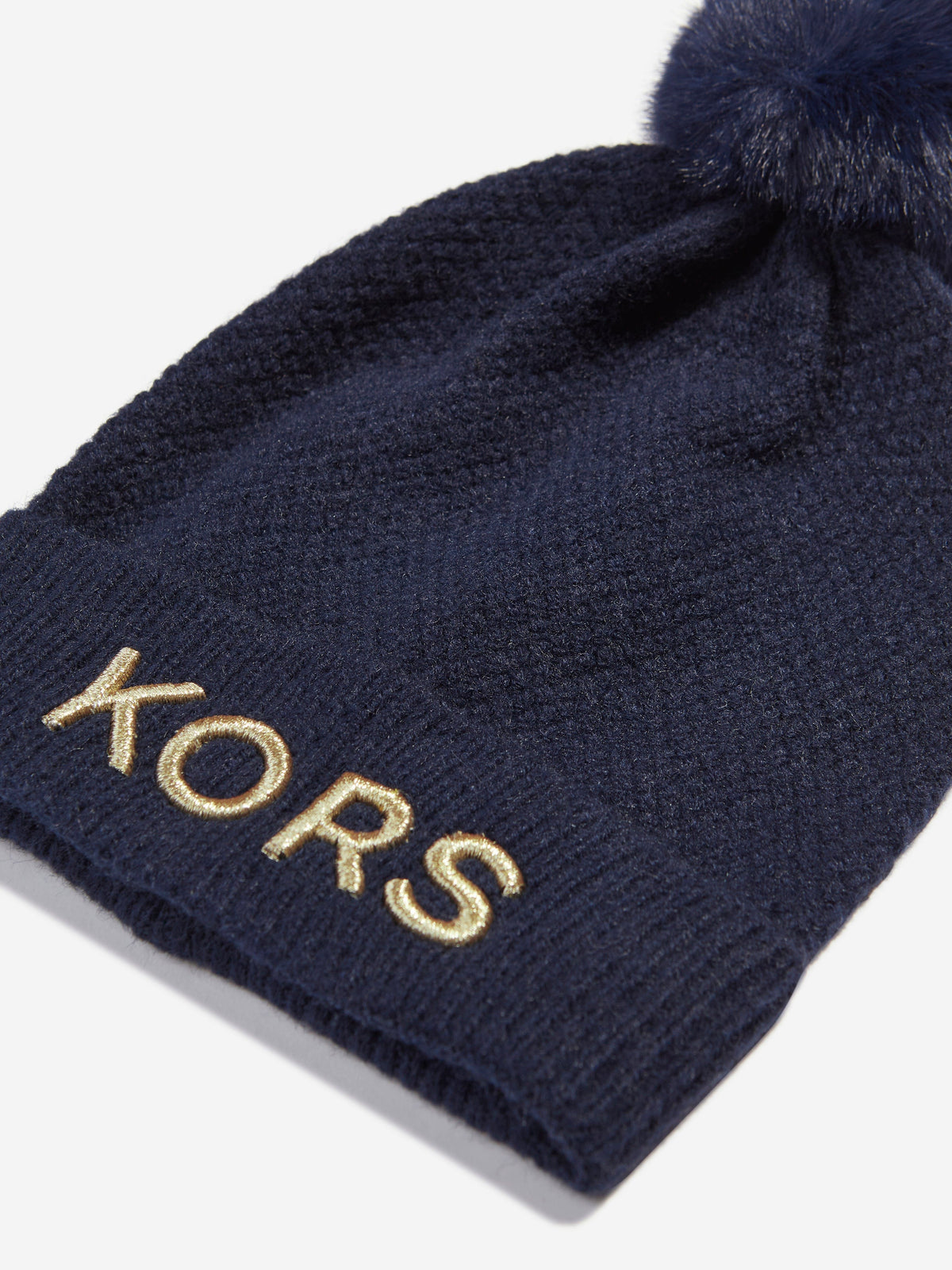 Michael Kors Navy Cap with Gold Logo Michael Kors MK Signature Hat Logo Print Cotton Baseball Cap  main image 2