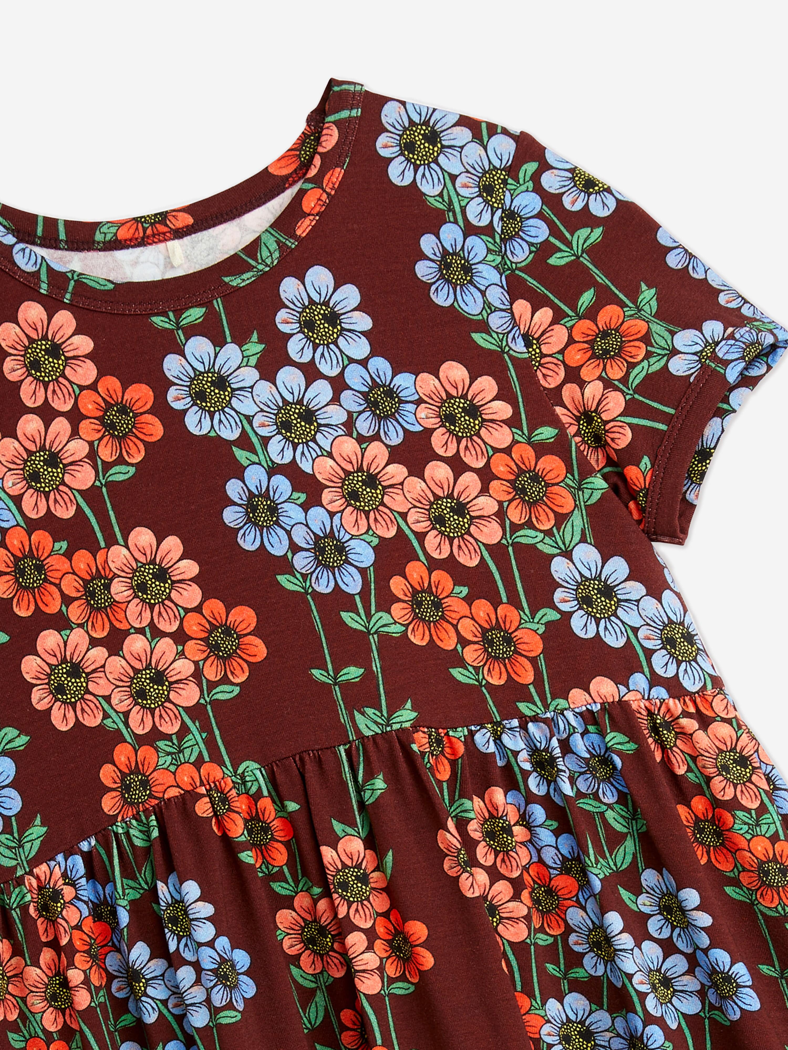 mini rodini bow dress Mini Rodini Girls Daisy Print Dress in Multicolour