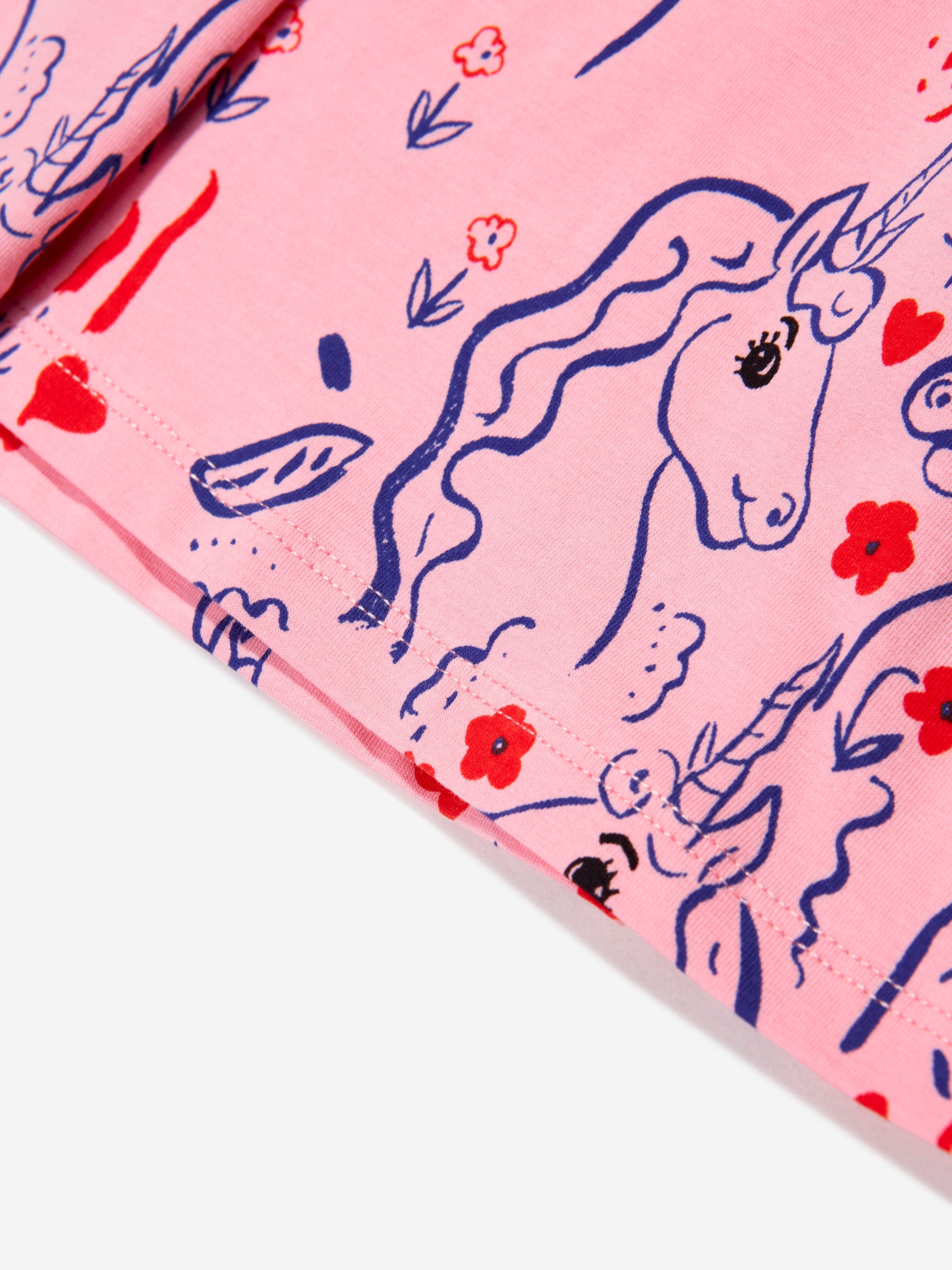 mini rodini unicorn dress Mini Rodini - Ivory Cotton Unicorn Dress
