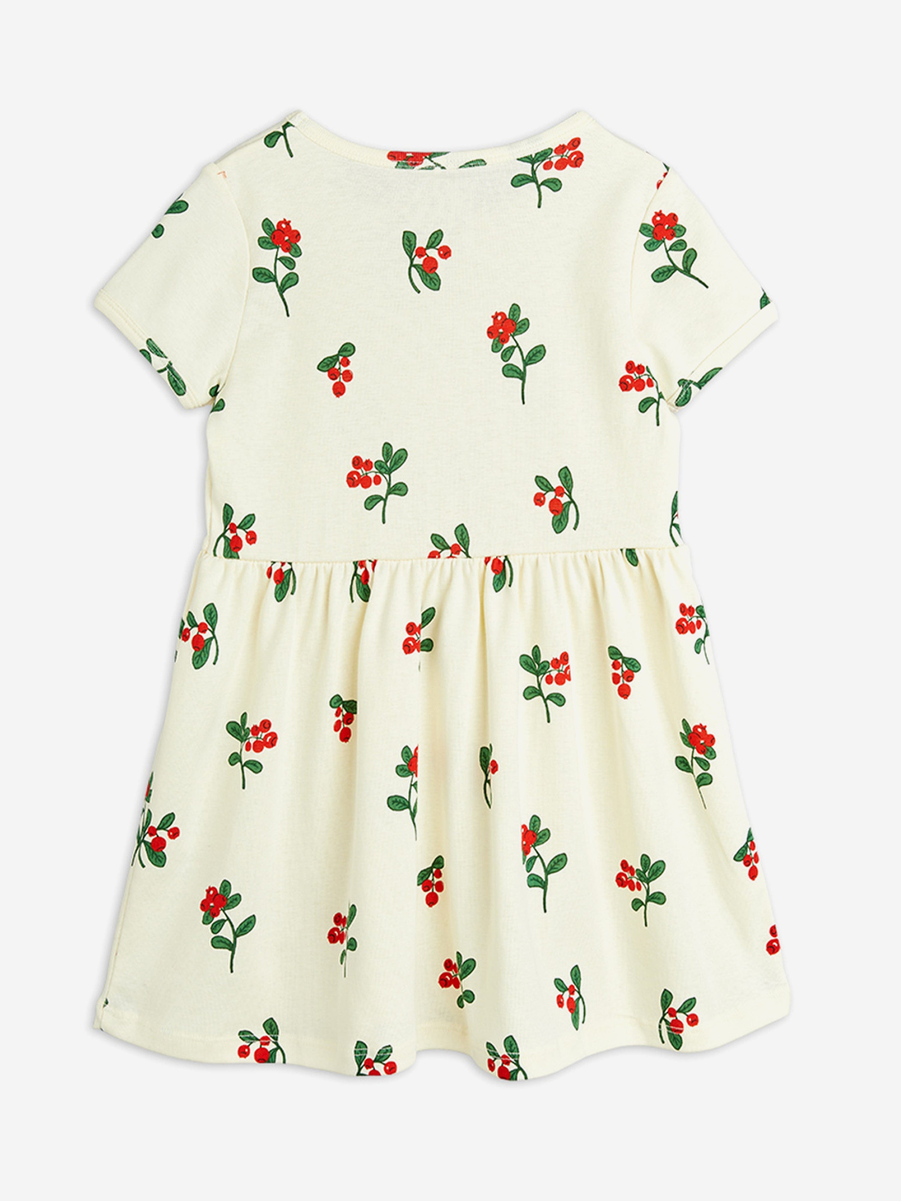 mini rodini butterfly dress Mini Rodini Girls Lingonberries AOP Dress in Ivory