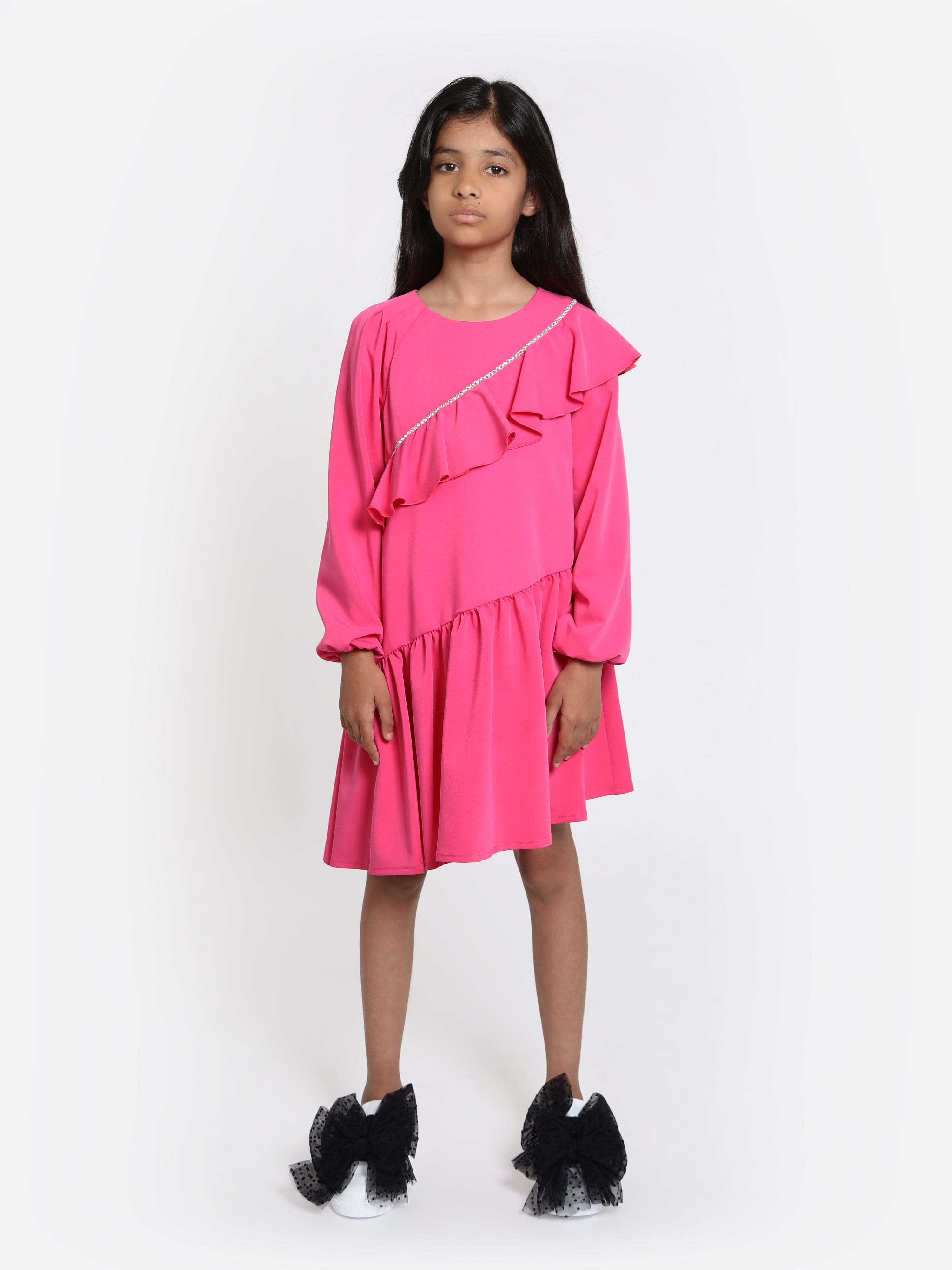 Monnalisa Dress Fuchsia for Girls