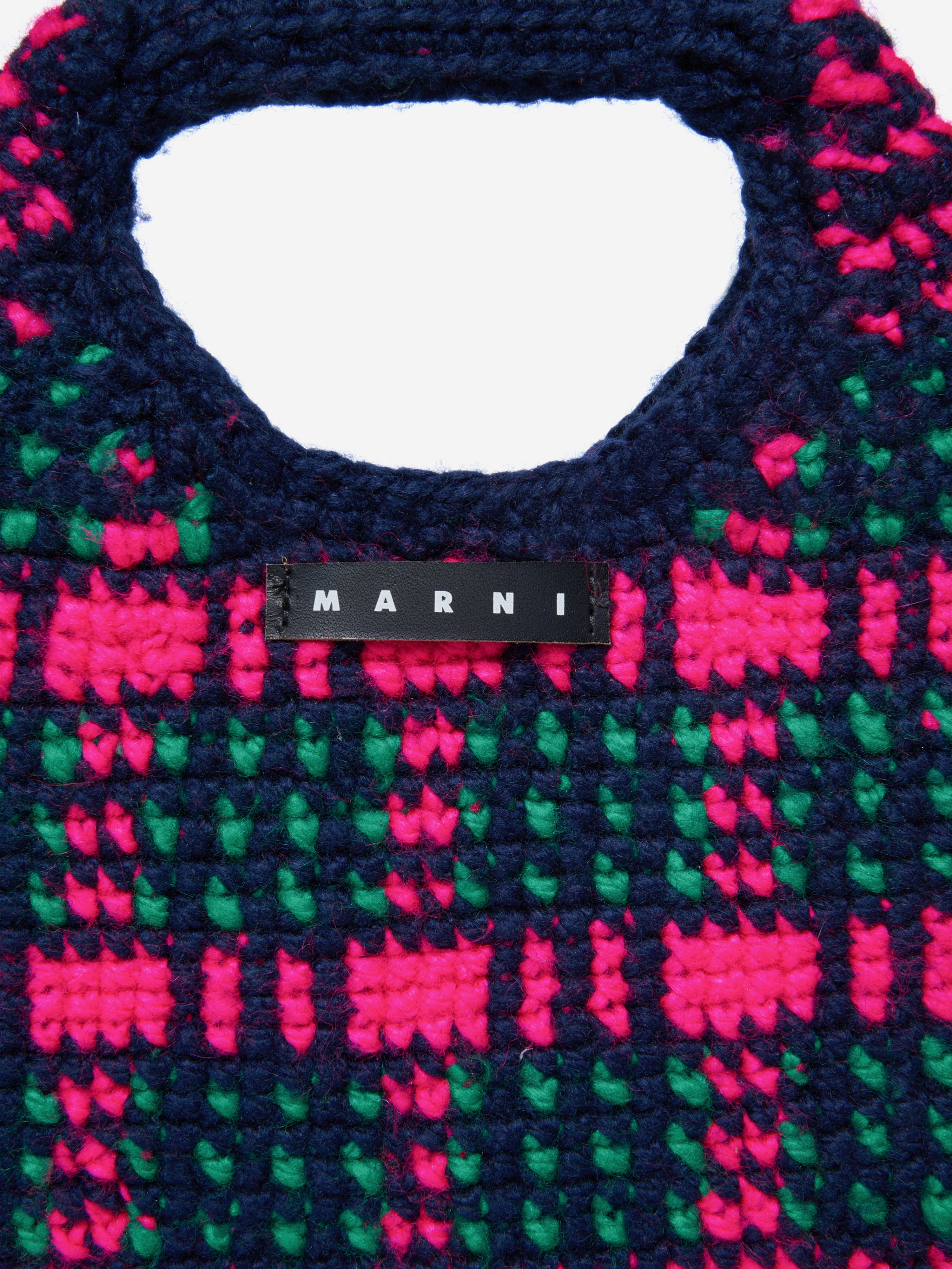 MARNI Girls Check Crochet Bag in Multicolour (25cm) | Childsplay