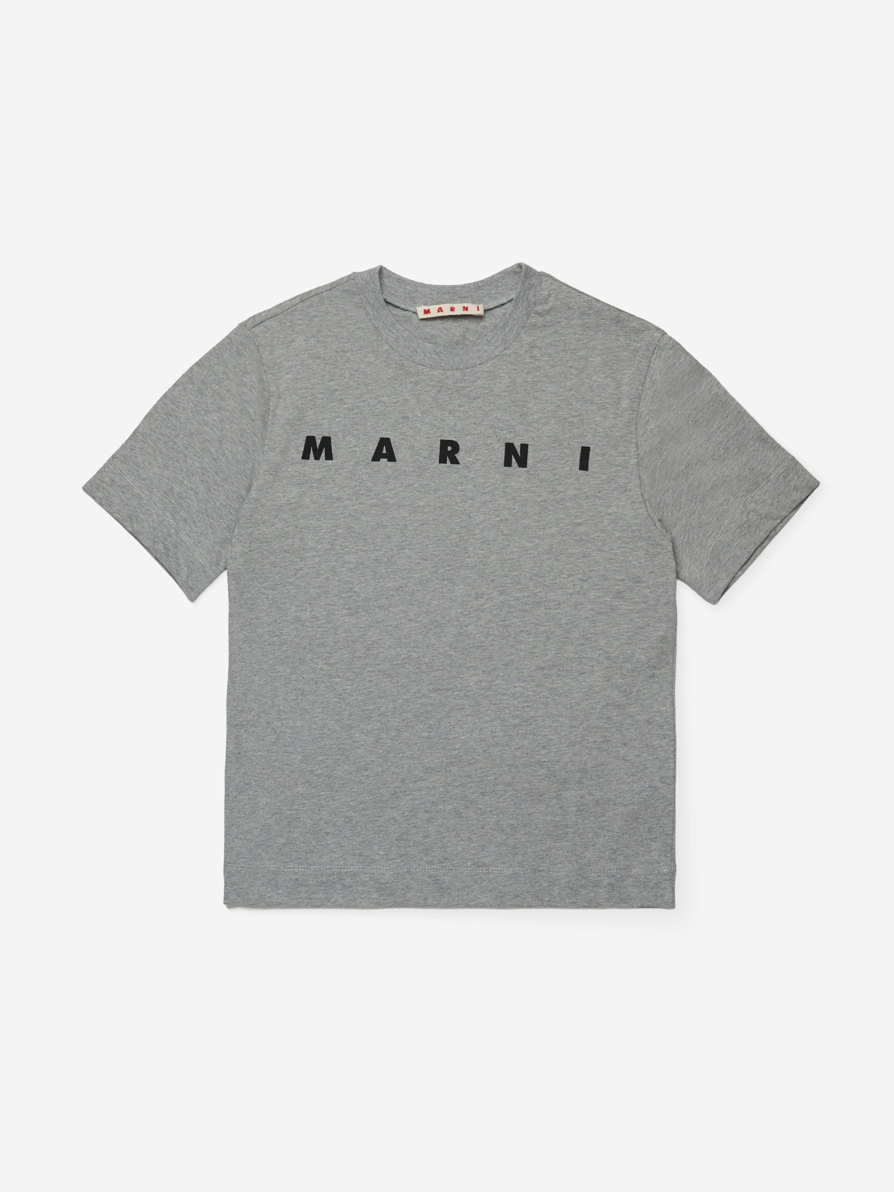 MARNI Kids Logo T-Shirt in Grey