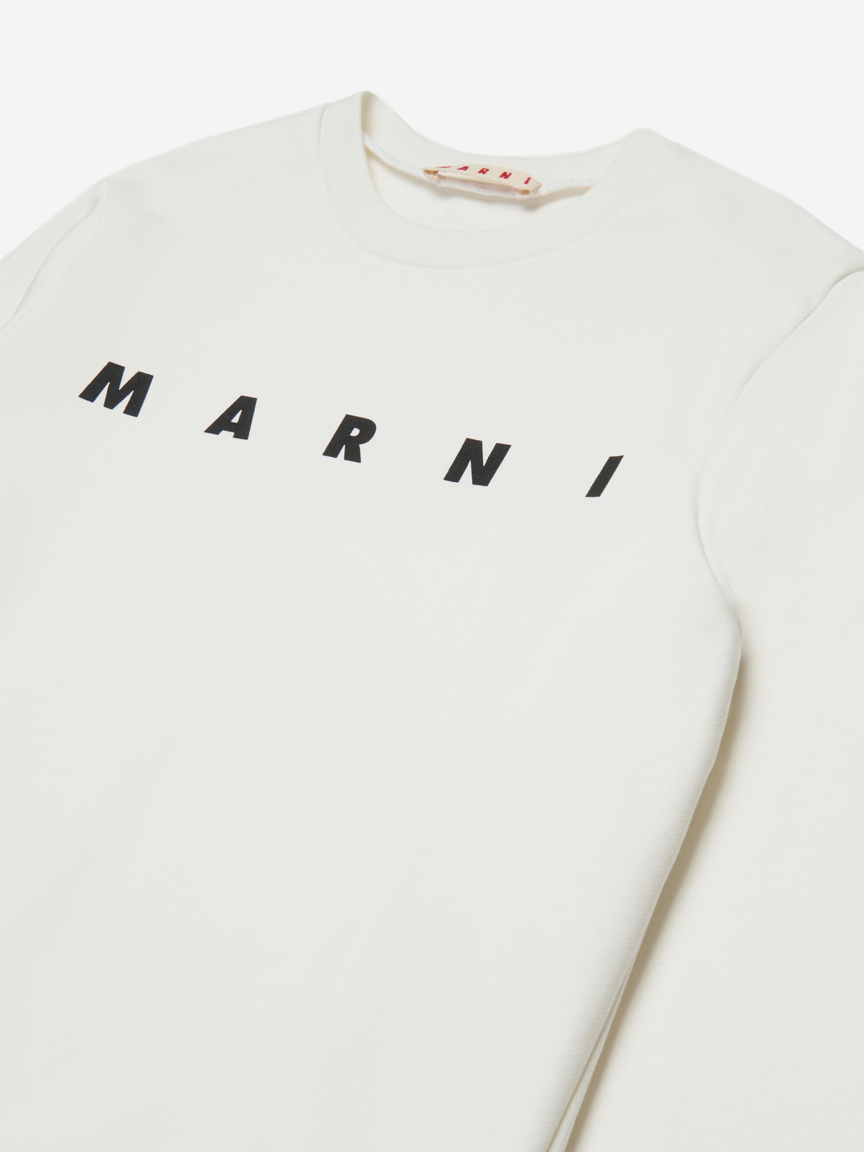 MARNI Kids Logo Sweatshirt in White