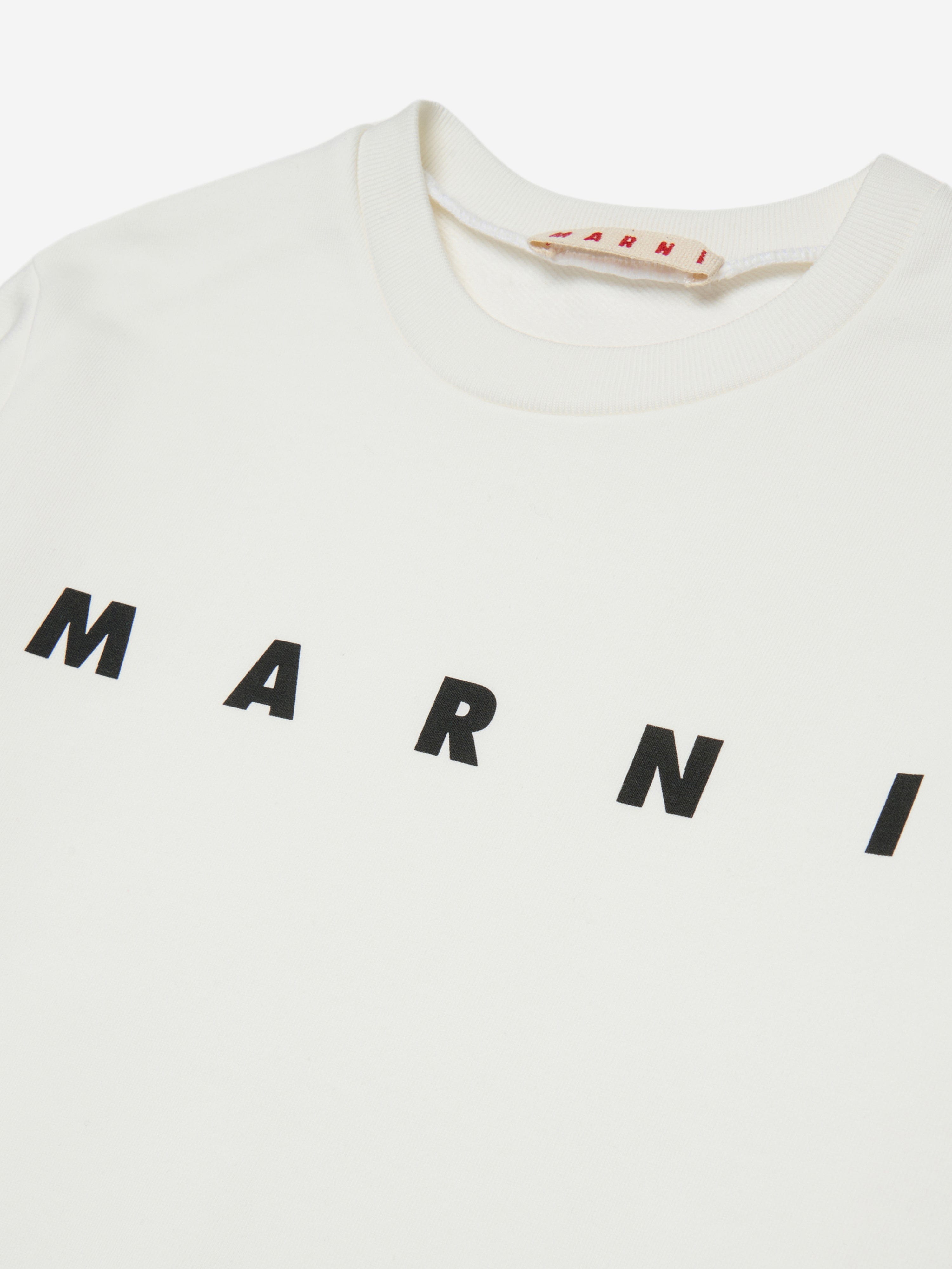 MARNI Kids Logo Sweatshirt in White