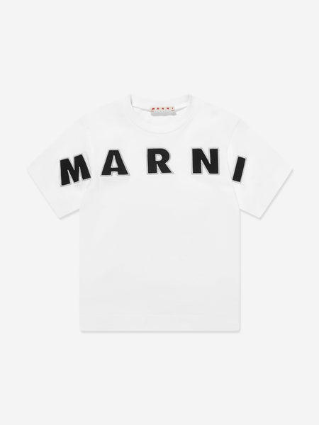 MARNI Kids Logo T-Shirt in White