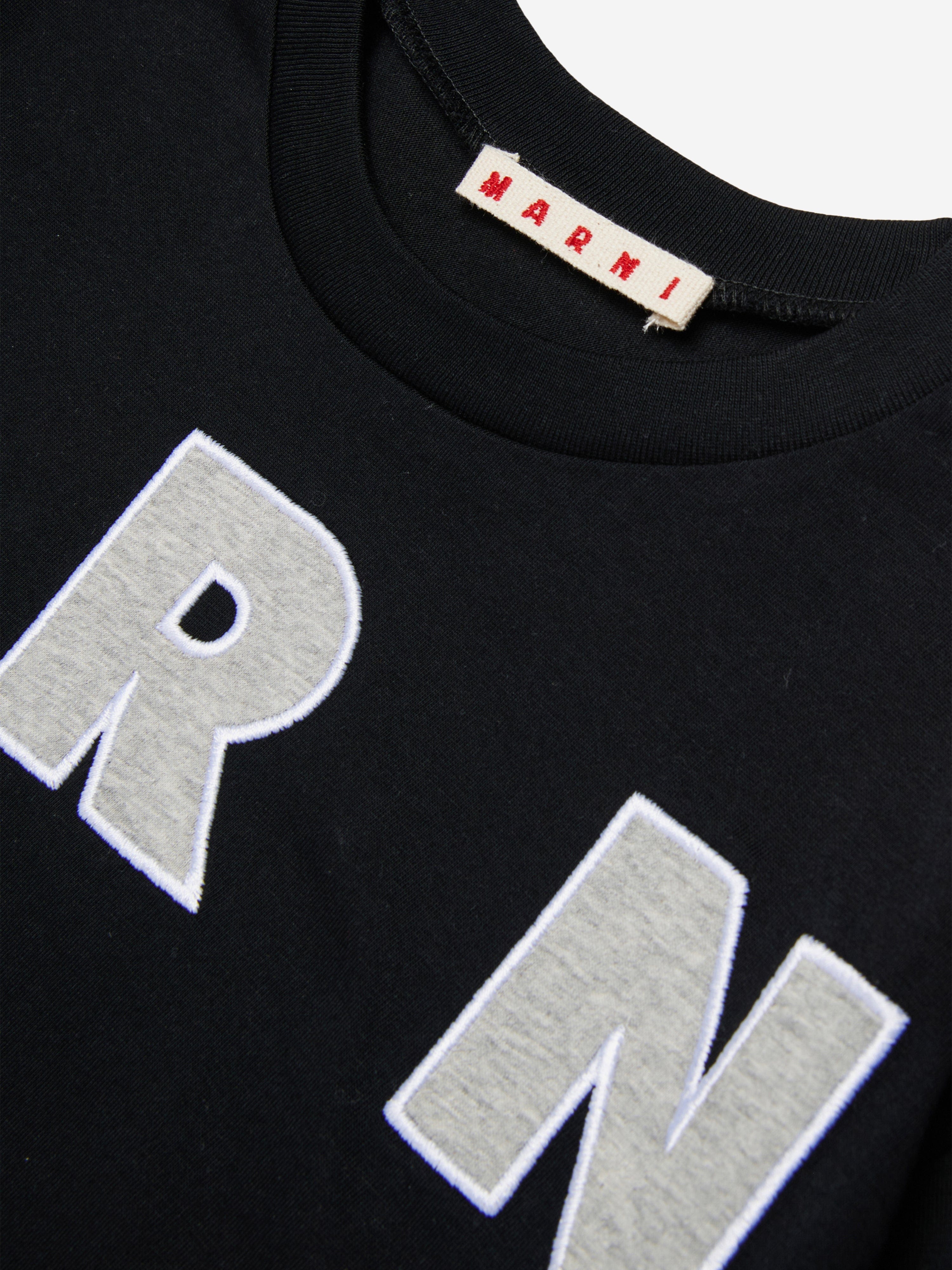 MARNI Kids Logo T-Shirt in Black | Childsplay Clothing