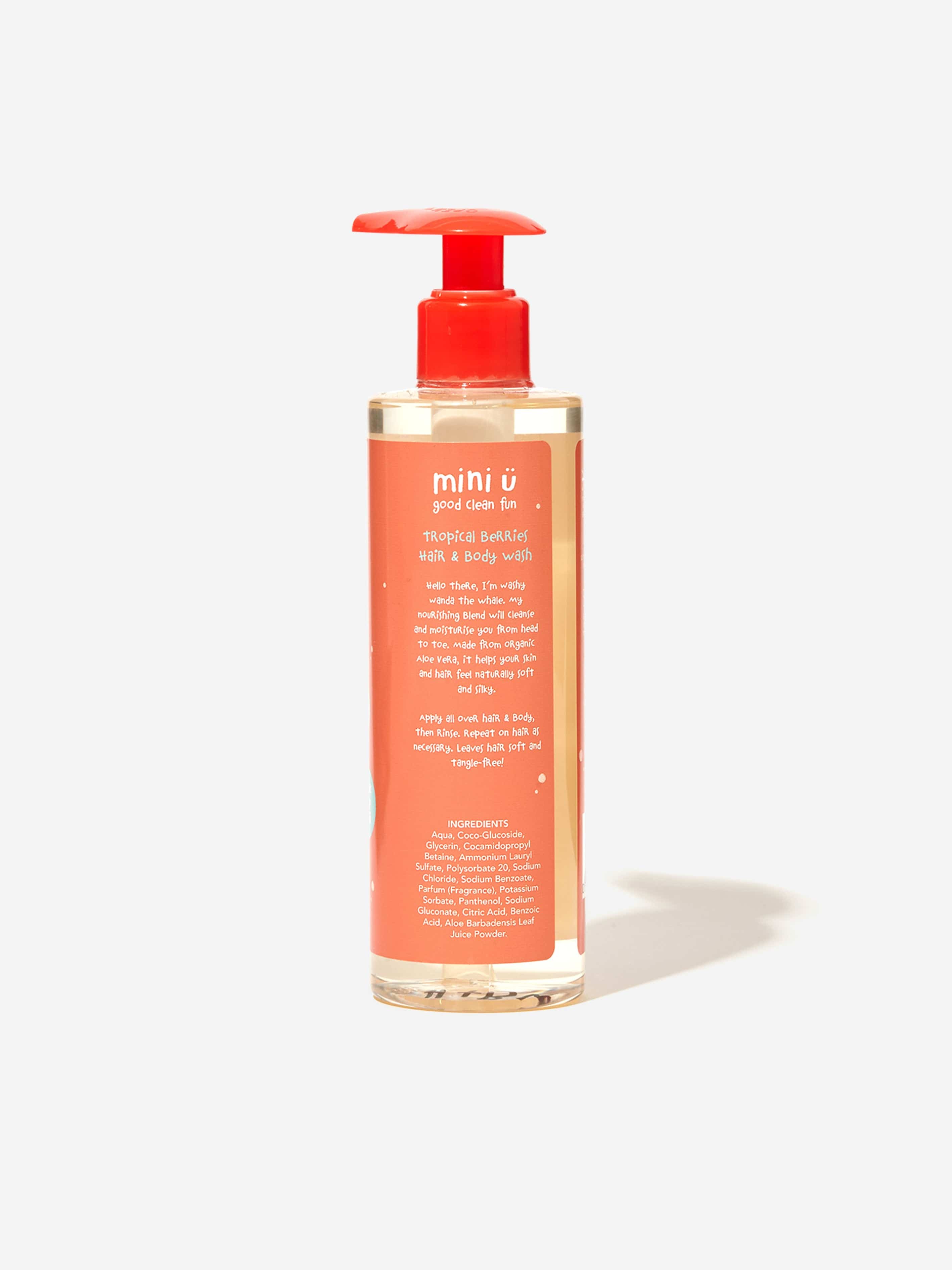 hello body aloe aqua Mini U Kids Tropical Berries Hair and Body Wash in Orange