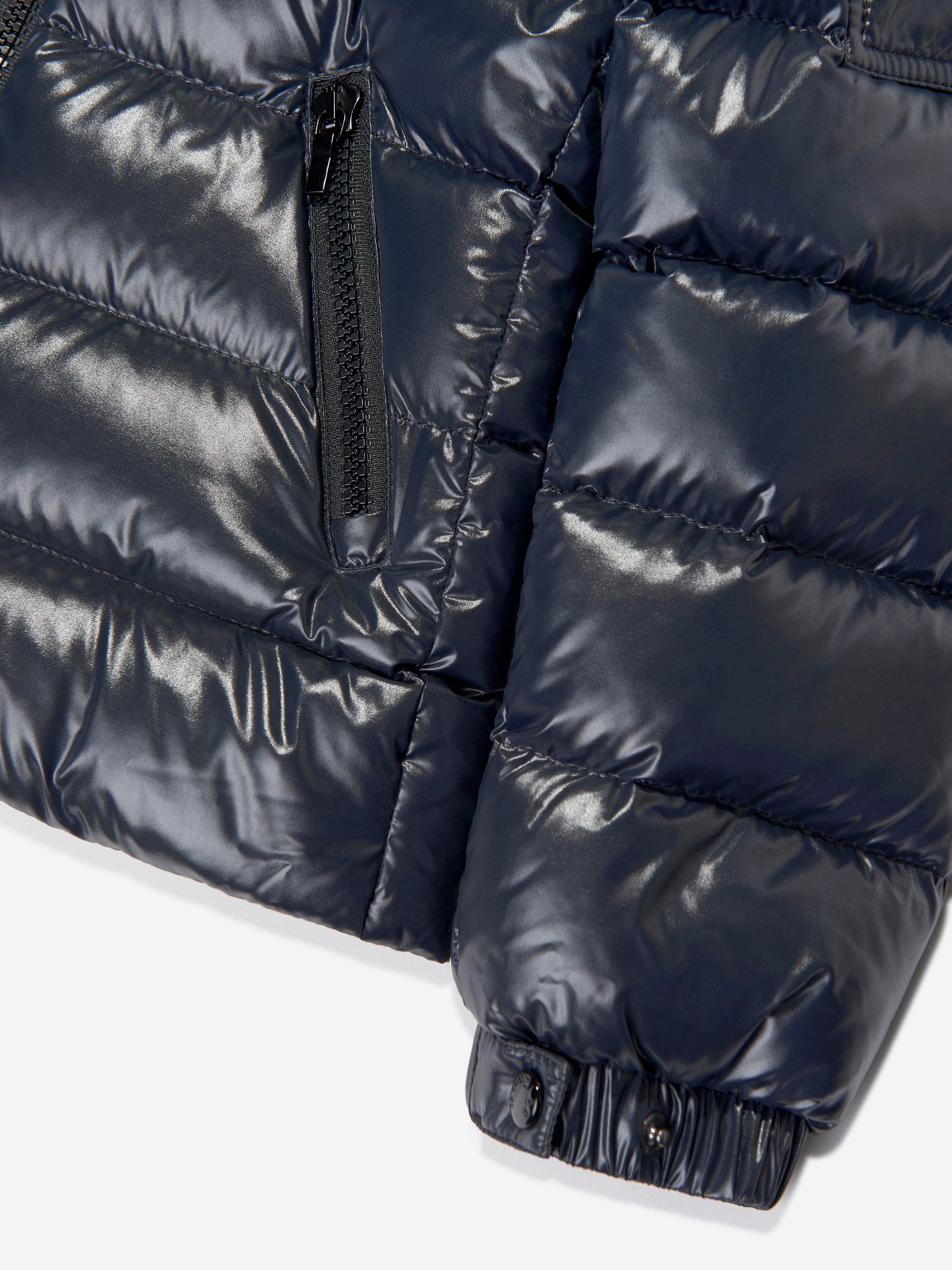 Moncler Enfant Girls Down Padded Bady Jacket in Navy | Childsplay