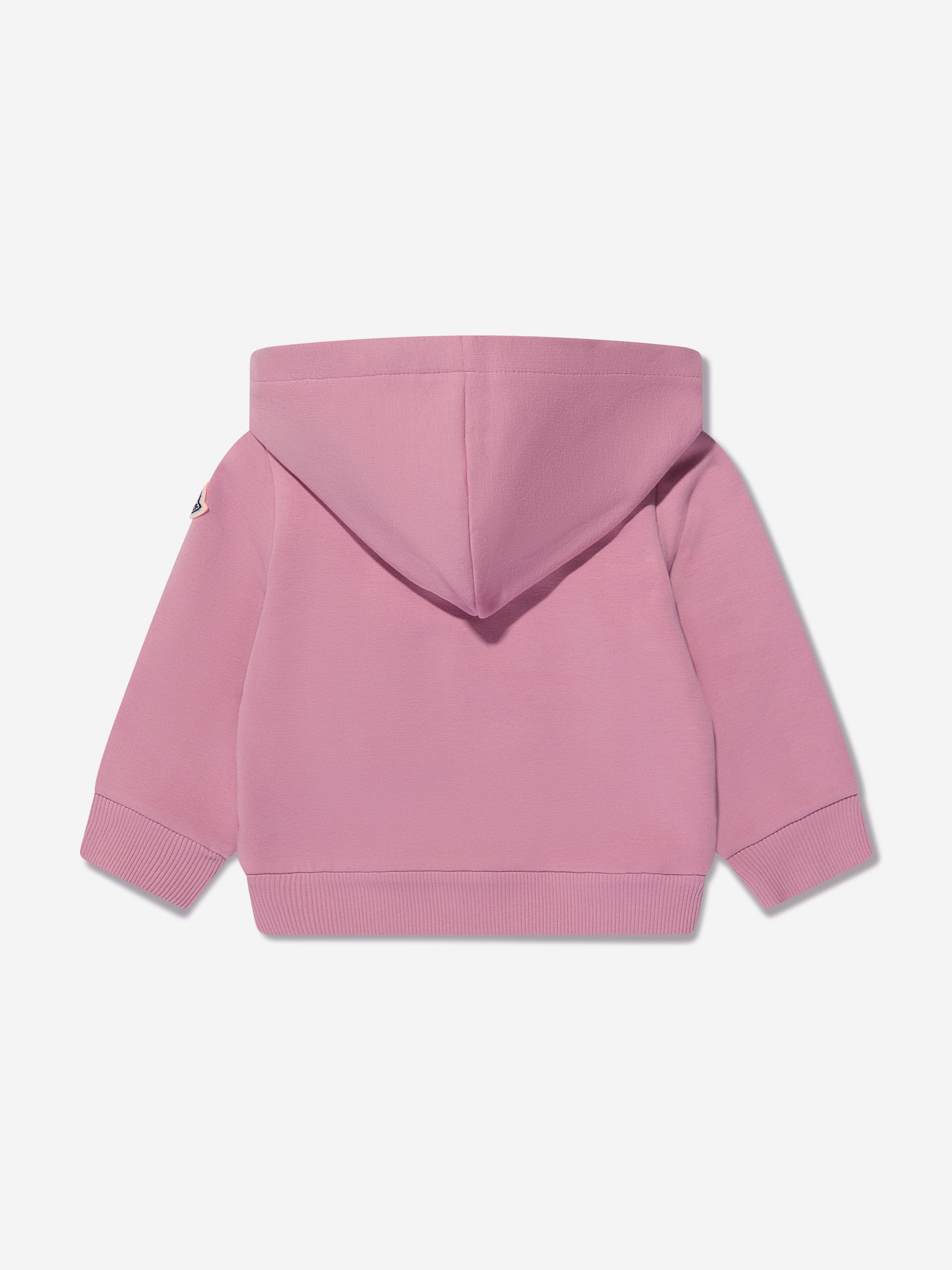 Moncler Enfant Baby Girls Logo Zip Up Top in Pink | Childsplay
