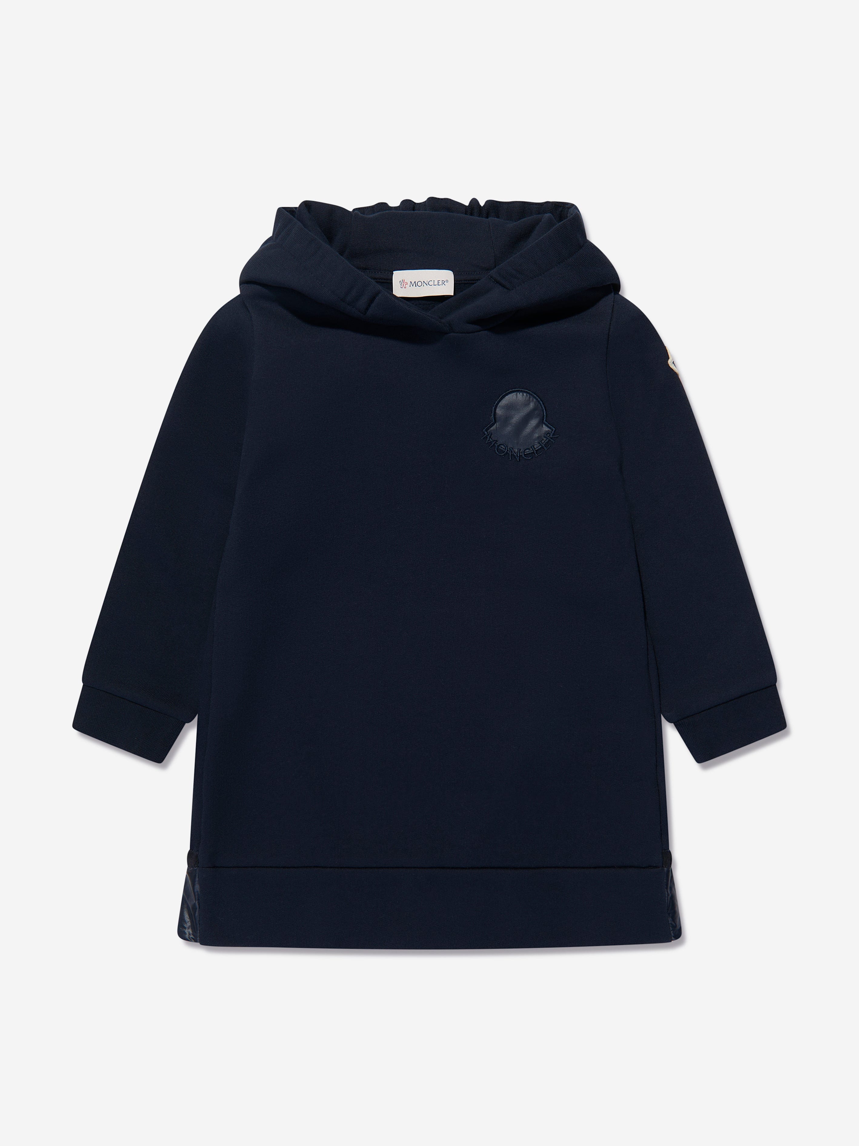 Moncler Enfant Girls Hooded Sweater Dress in Navy | Childsplay