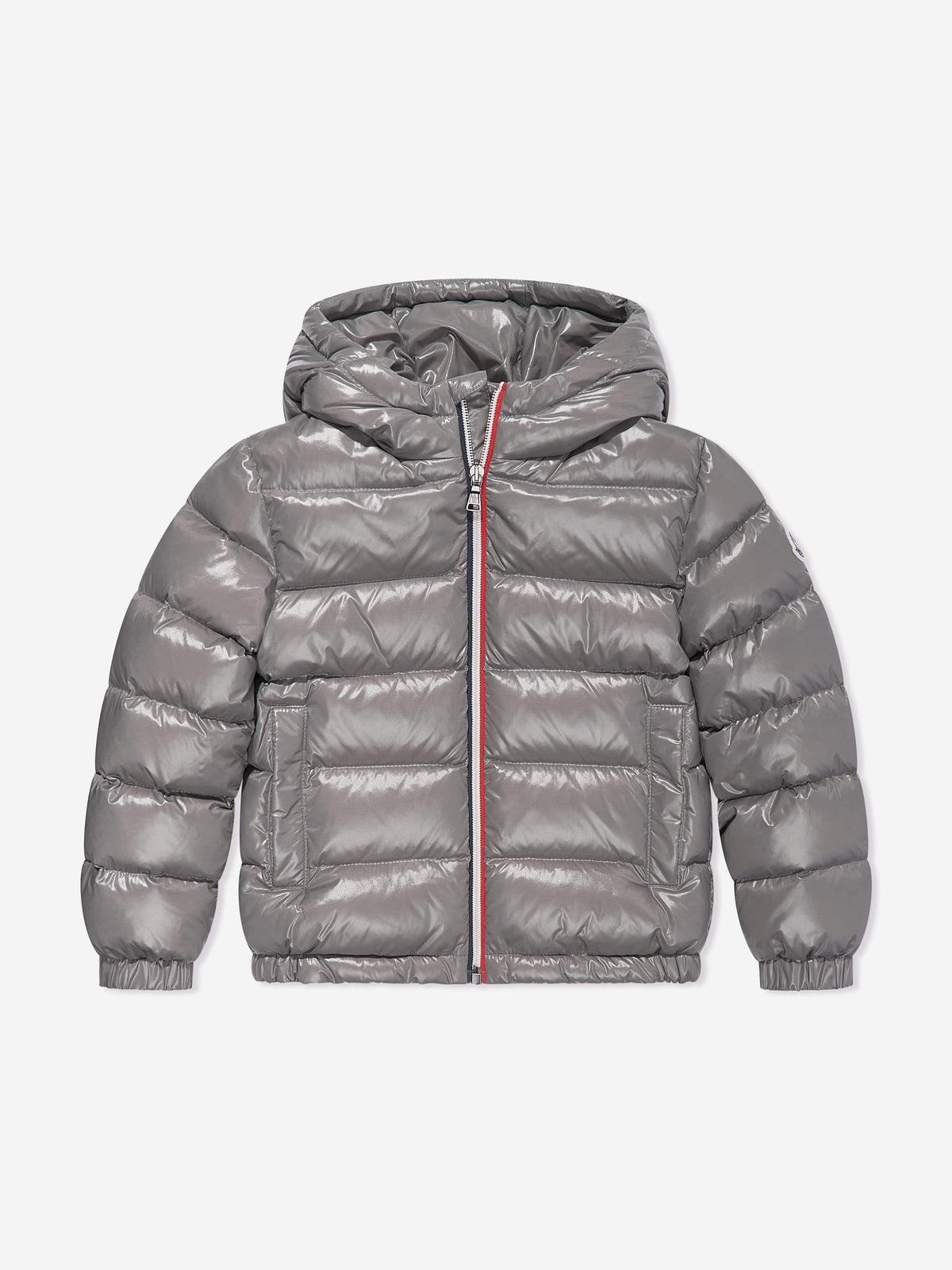 Moncler Enfant Boys Down Padded New Aubert Jacket in Grey 