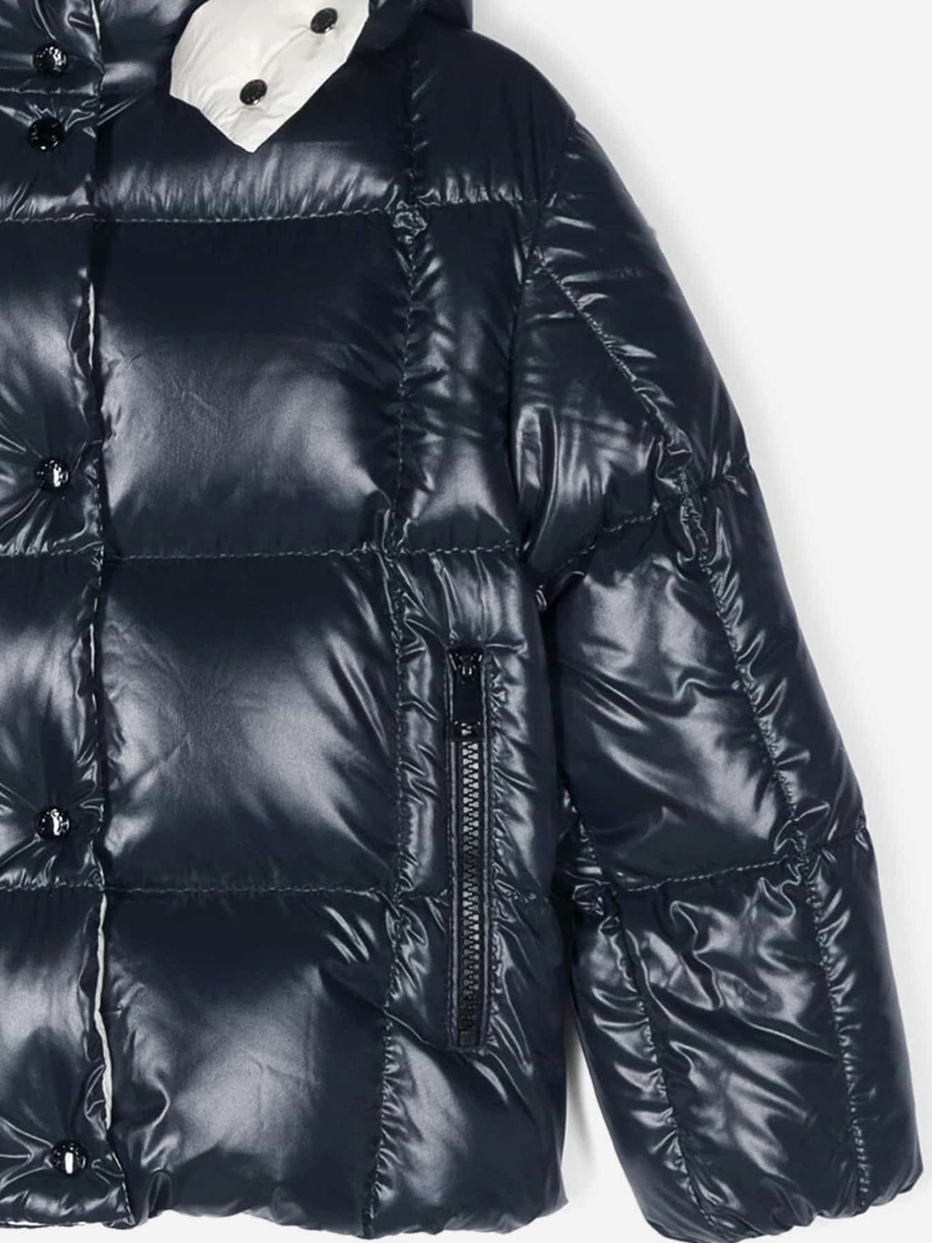 Moncler Enfant Girls Down Padded Parana Jacket in Navy