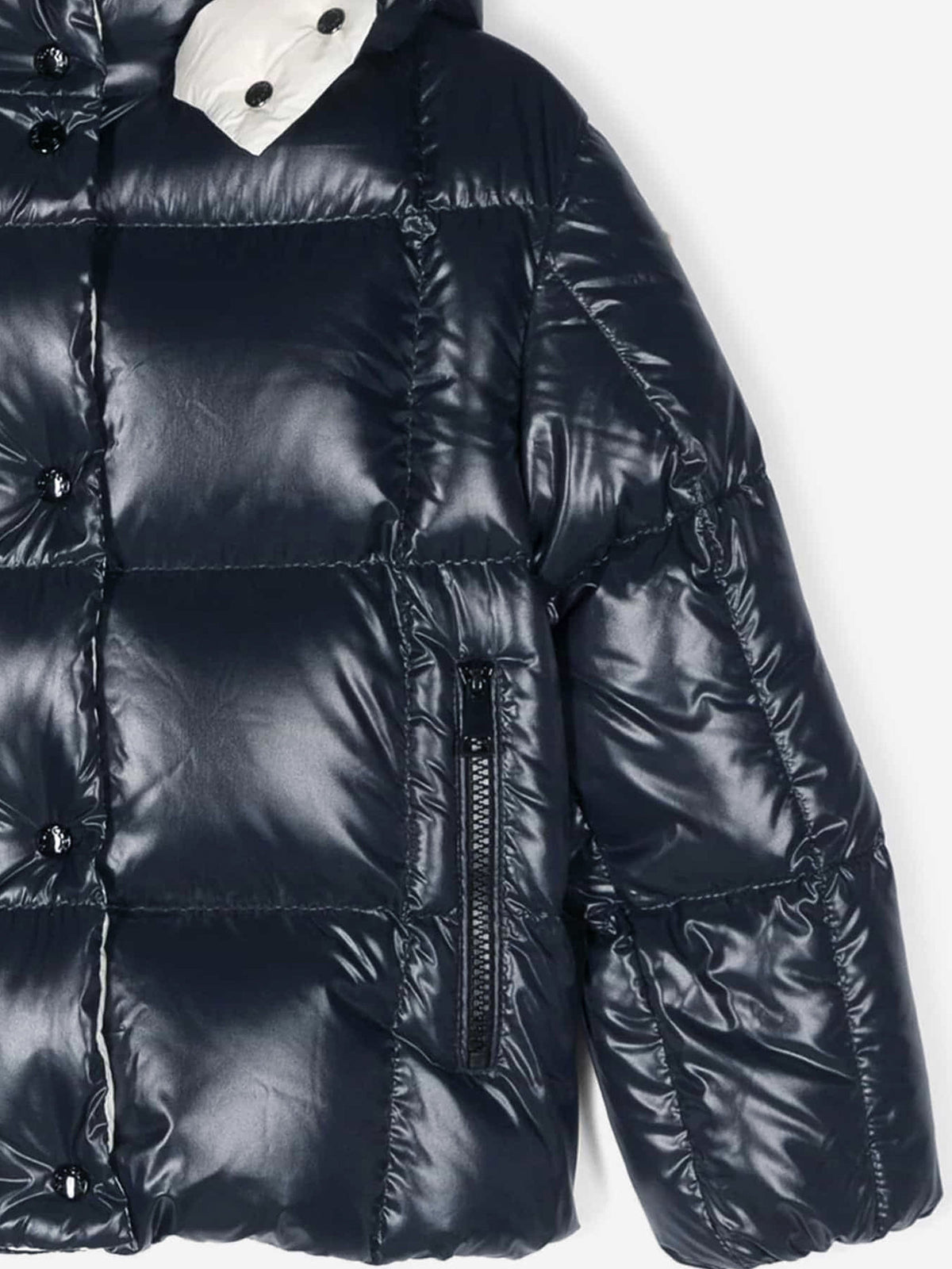Moncler Enfant Girls Down Padded Parana Jacket in Navy 