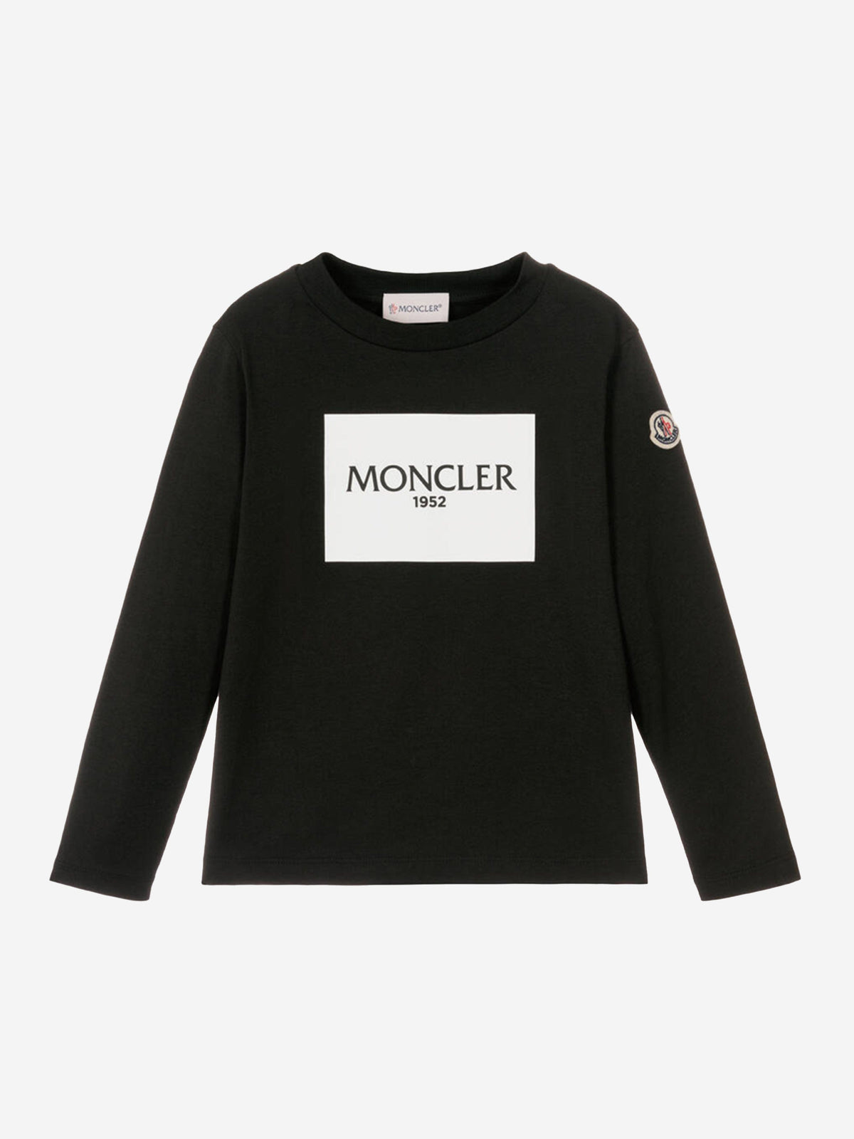 Moncler Enfant Boys Long Sleeve T-Shirt in Black | Childsplay Clothing