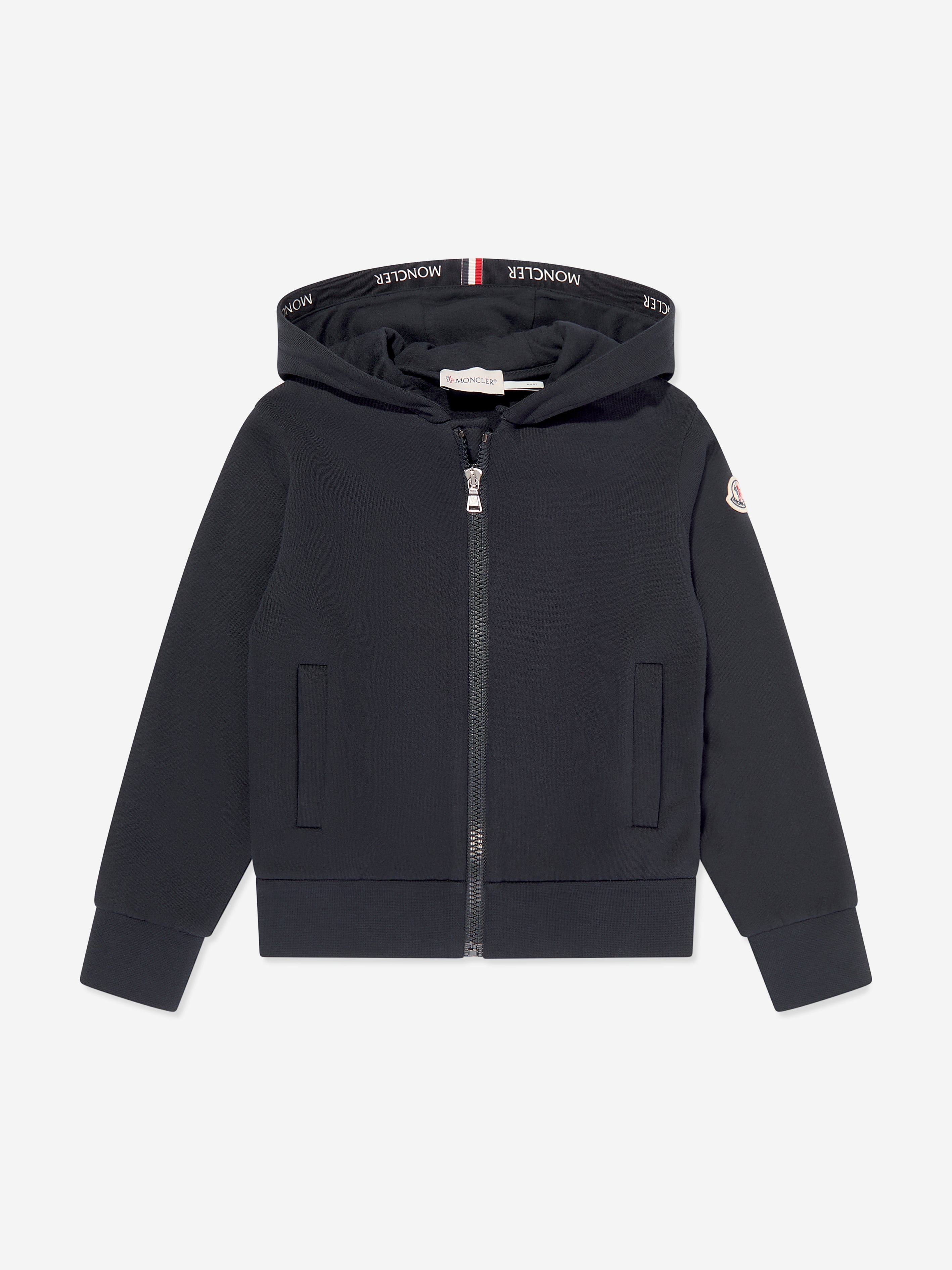 Moncler Enfant Boys Zip Up Top in Navy | Childsplay Clothing