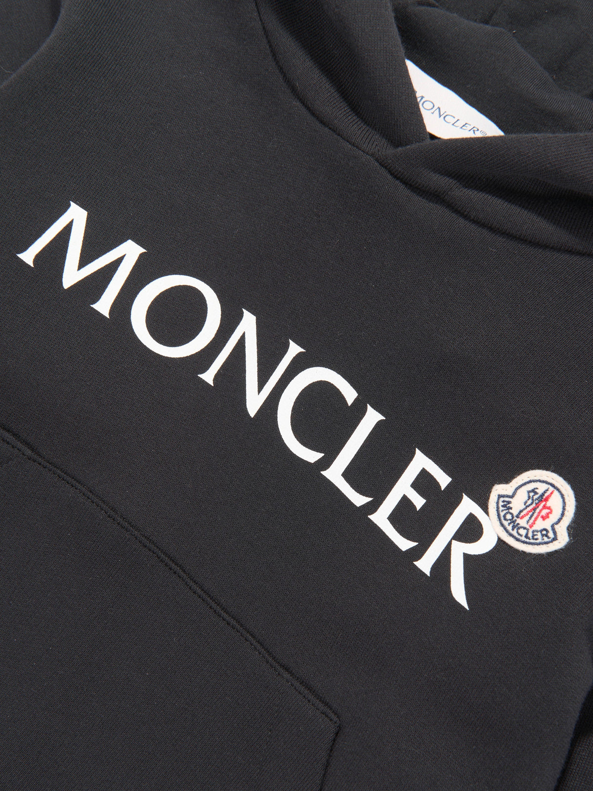 Moncler Enfant Boys Logo Hoodie in Black | Childsplay Clothing