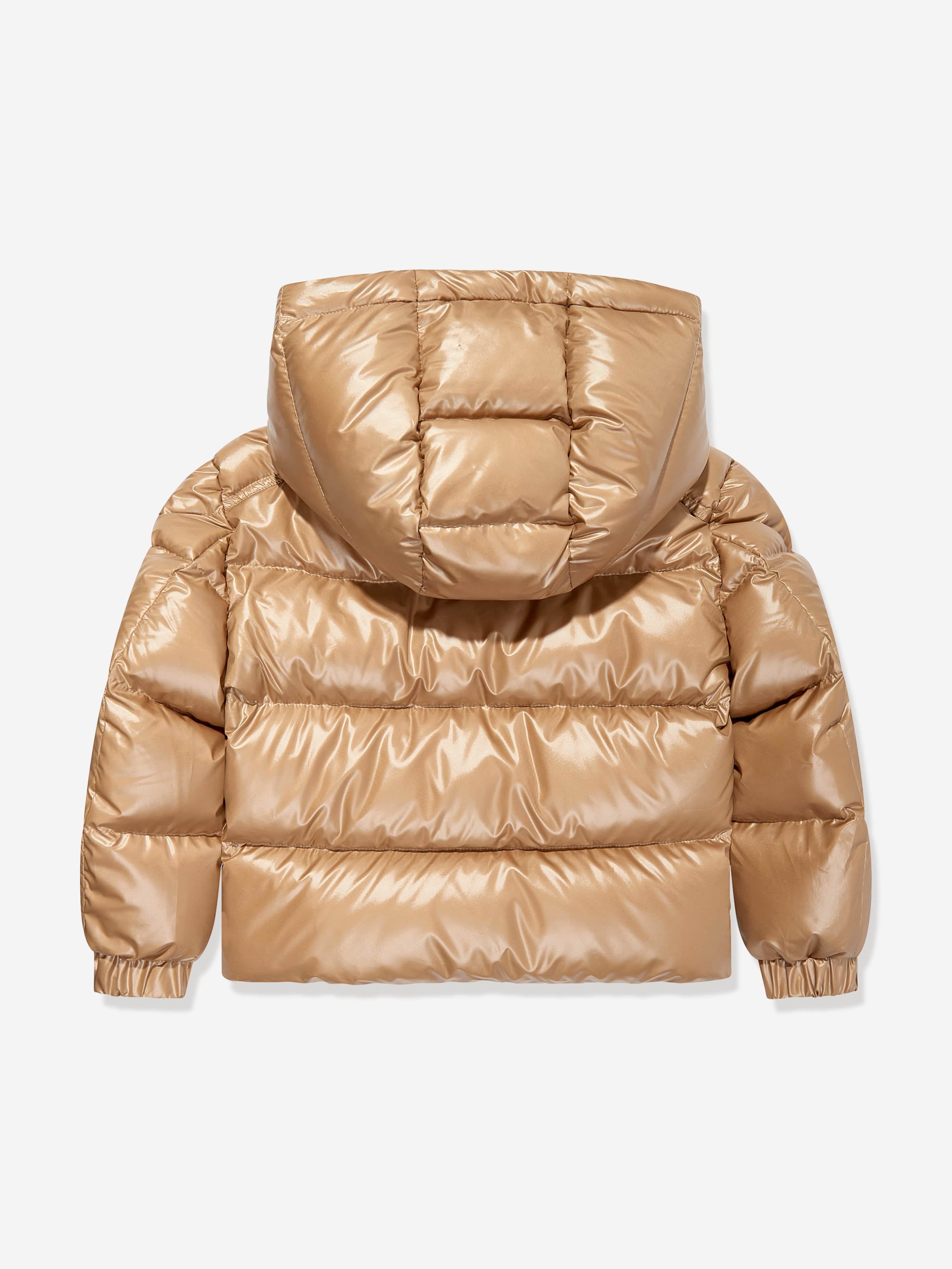 Moncler Enfant Boys Down Padded Yule Jacket in Beige | Childsplay