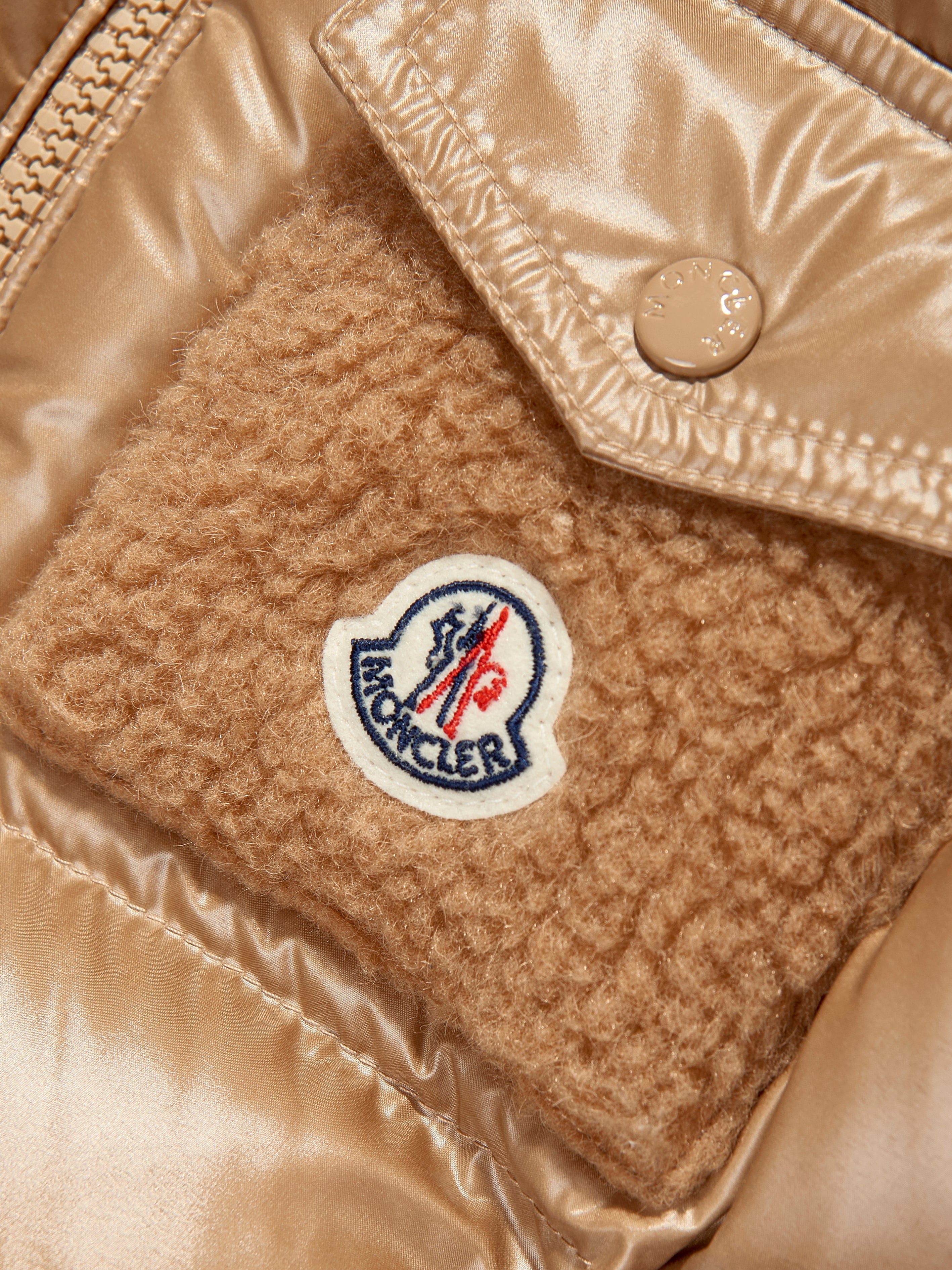 Moncler Enfant Boys Down Padded Yule Jacket in Beige | Childsplay