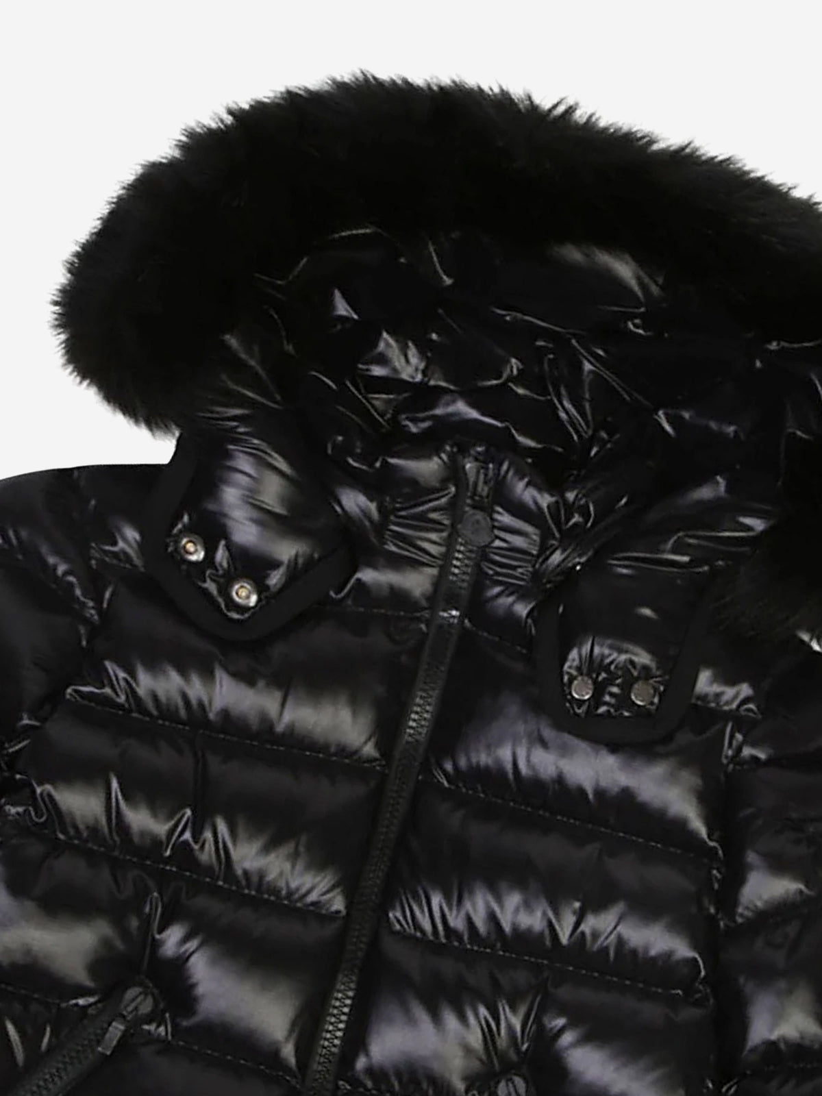Moncler Enfant Girls Down Padded Badyf Jacket in Black 