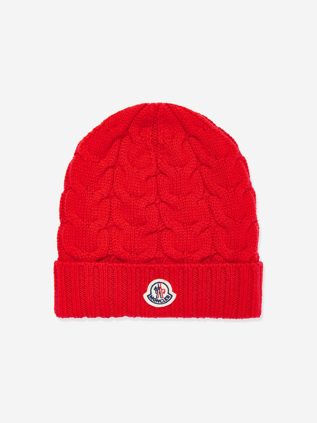 Red authentic moncler hat Moncler Red Wool Beanie Hat | italist main image 3