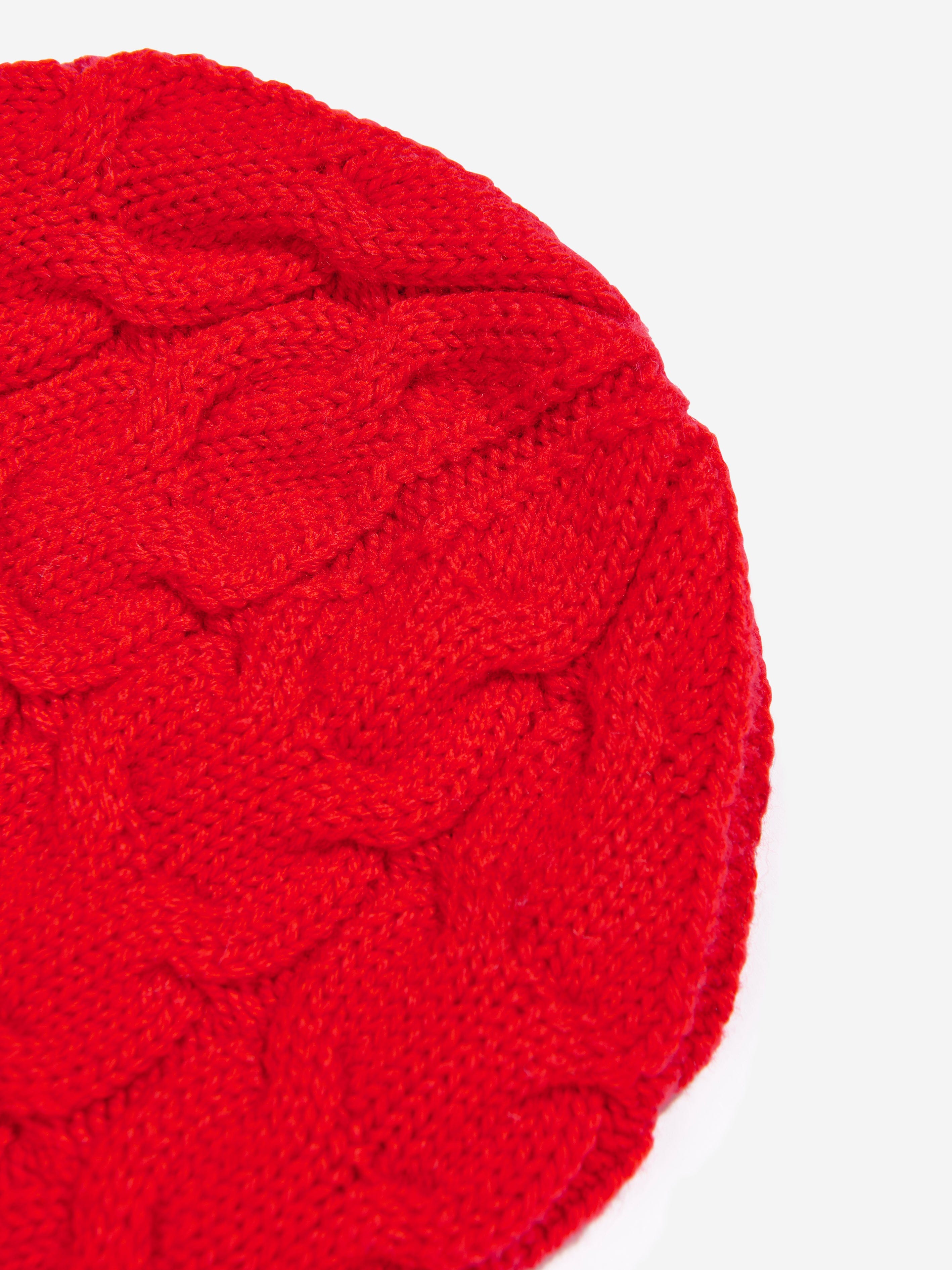 Moncler Enfant Moncler Enfant Boys Logo Beanie Hat in Red
