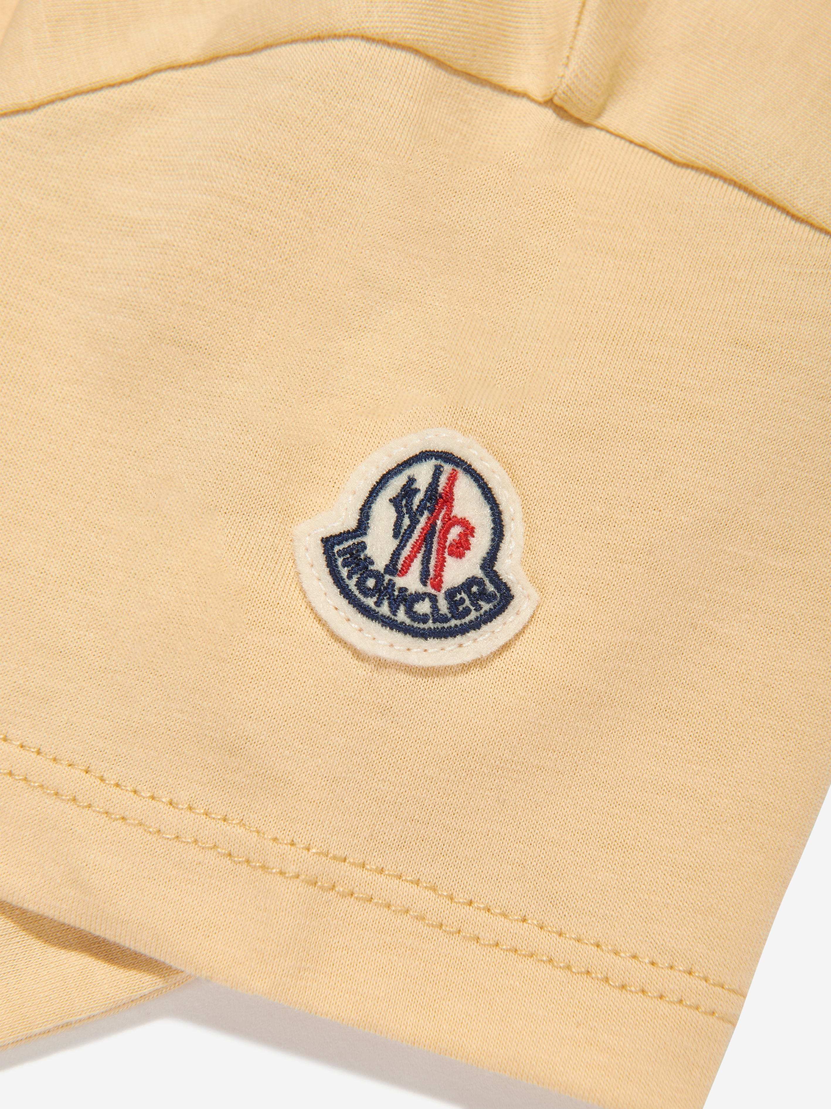 Moncler Enfant Girls Logo T-Shirt in Yellow | Childsplay Clothing