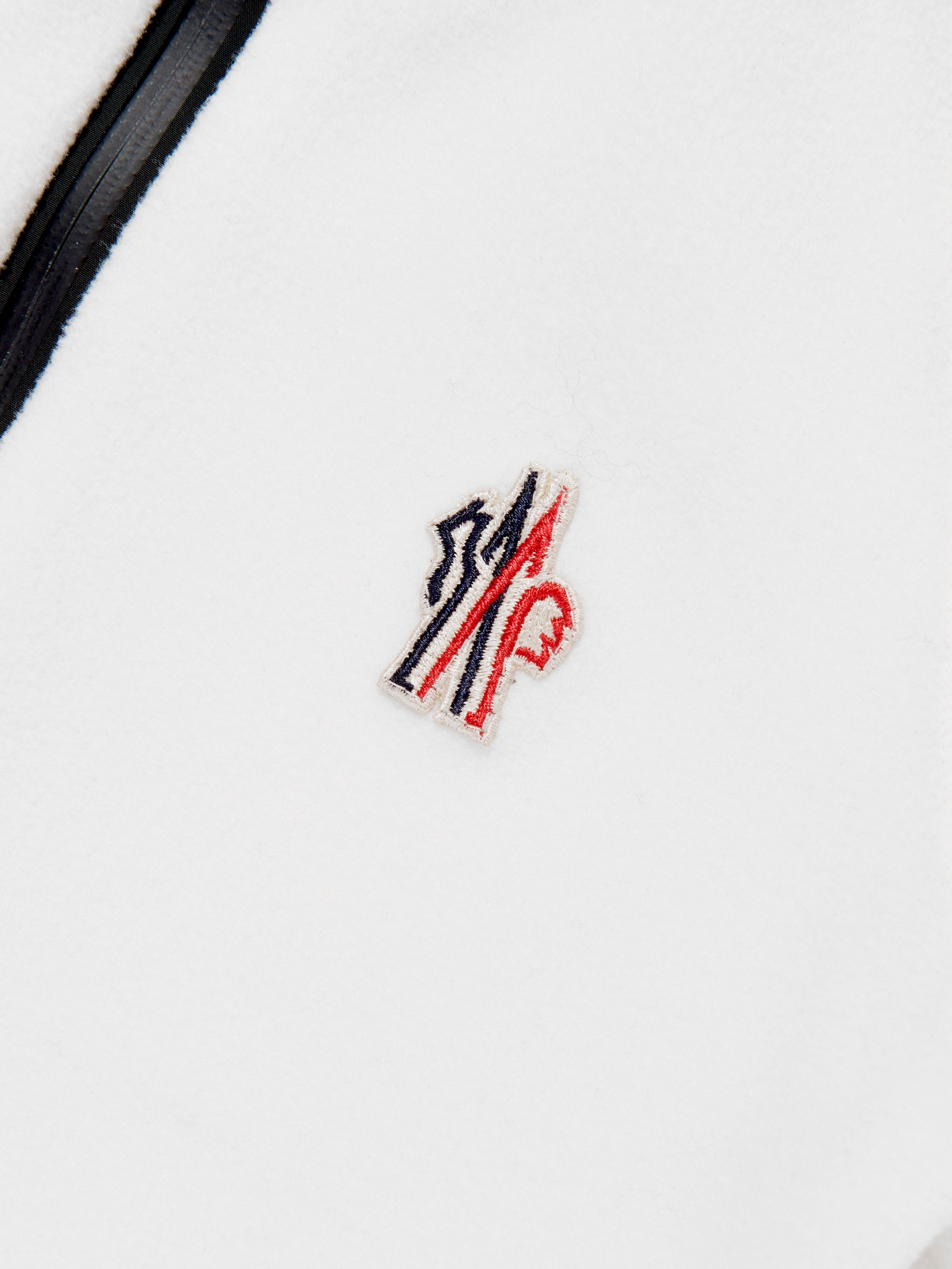 Moncler Enfant Kids Grenoble Half Zip Sweatshirt in White