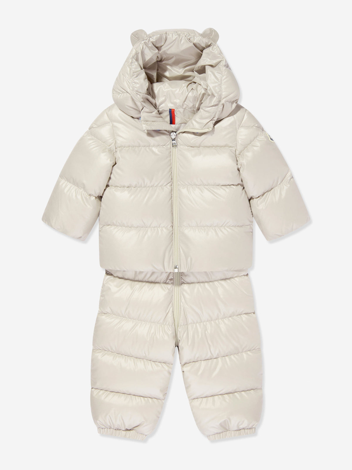 Moncler Enfant Baby Down Padded Snowsuit in Beige | Childsplay 