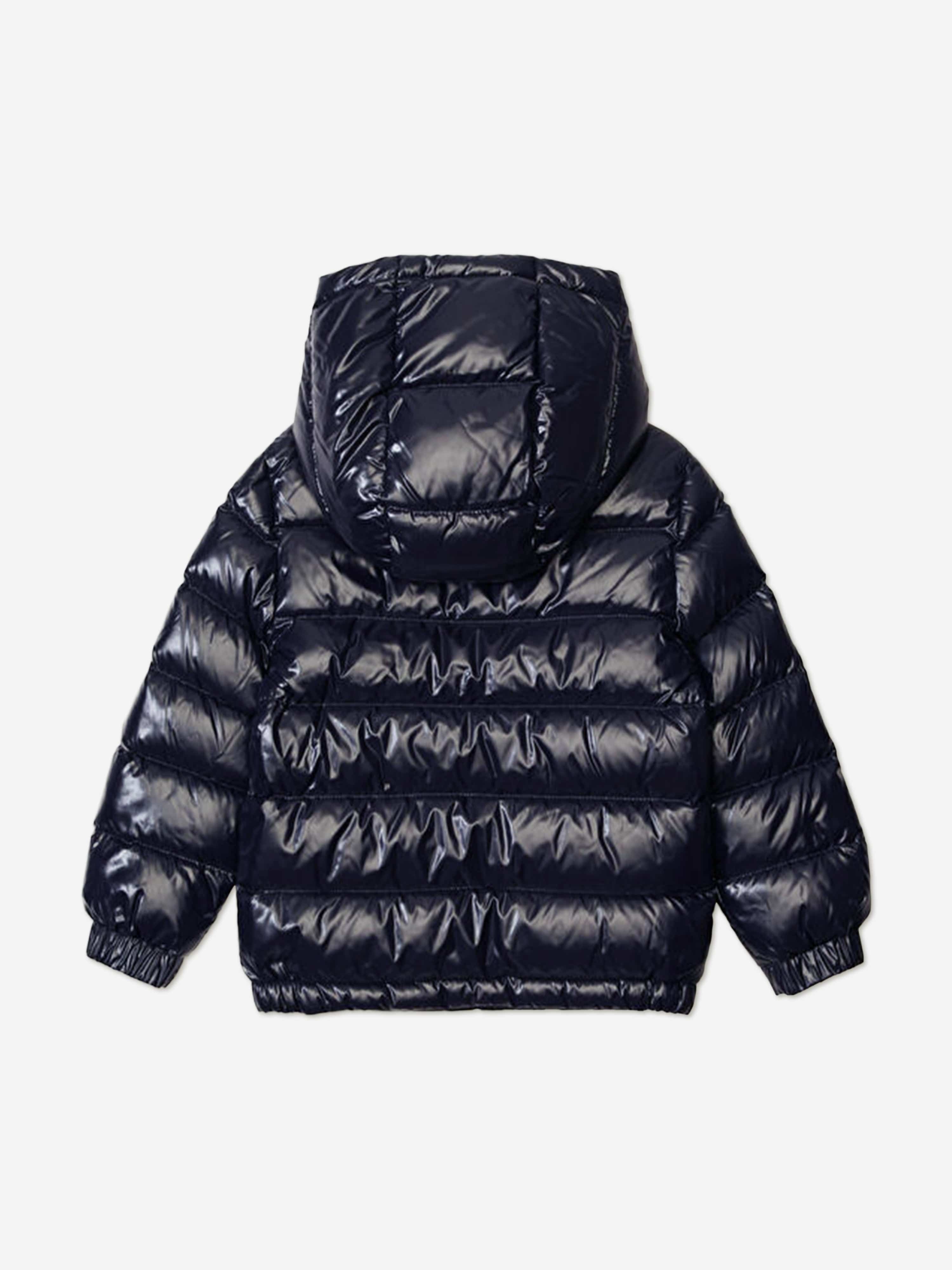 Moncler ネイビー フード付きジャンパー 152cm 子供用 Moncler Enfant Kids Down Padded New Aubert Jacket in Navy